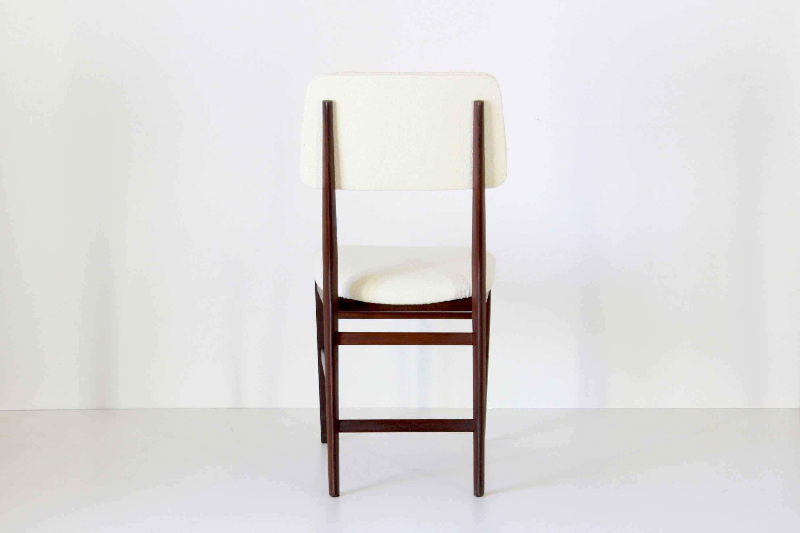 Mid-20th Century 1960s Vintage White Dining Chairs by Vittorio Dassi, Set of Four