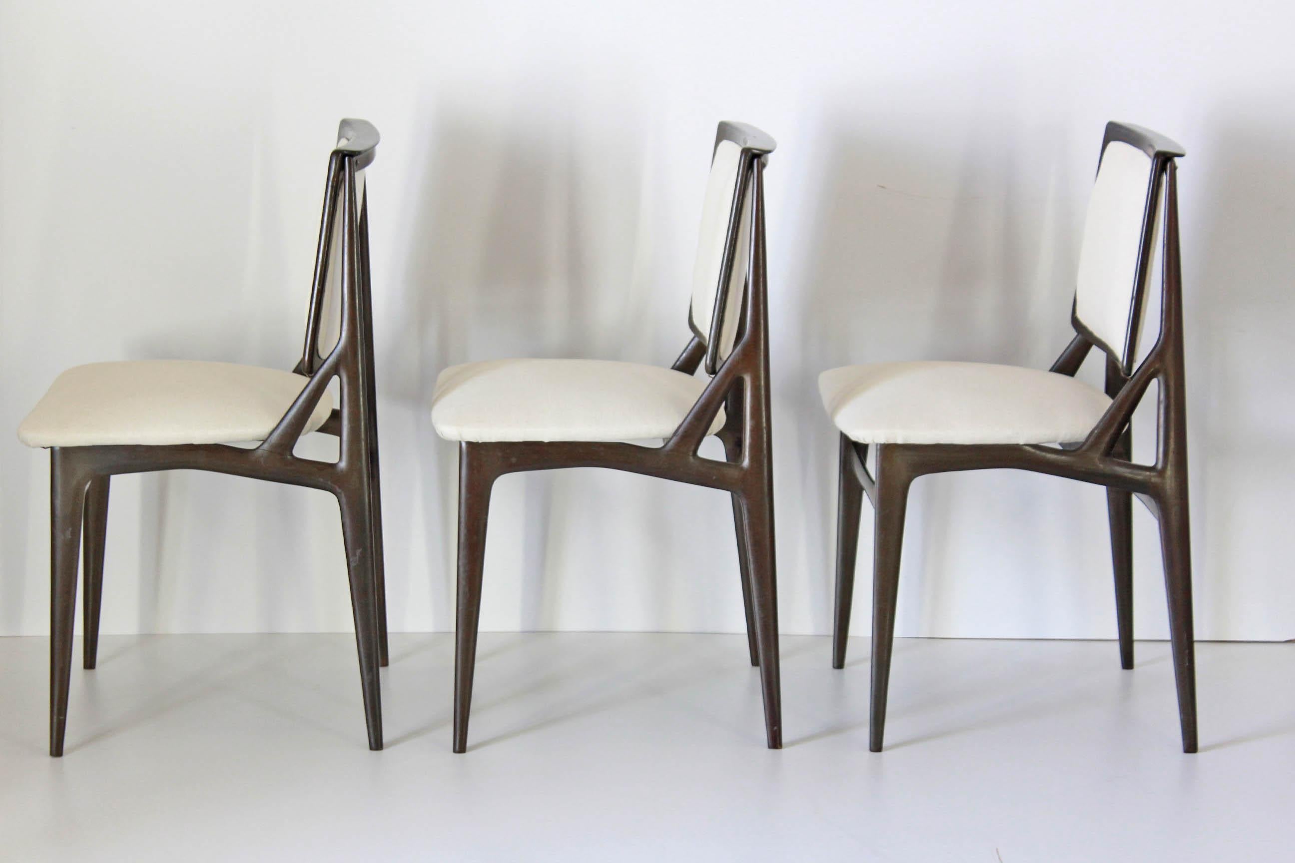1960s Vintage Dining Chairs by Vittorio Dassi, Set of Six 13