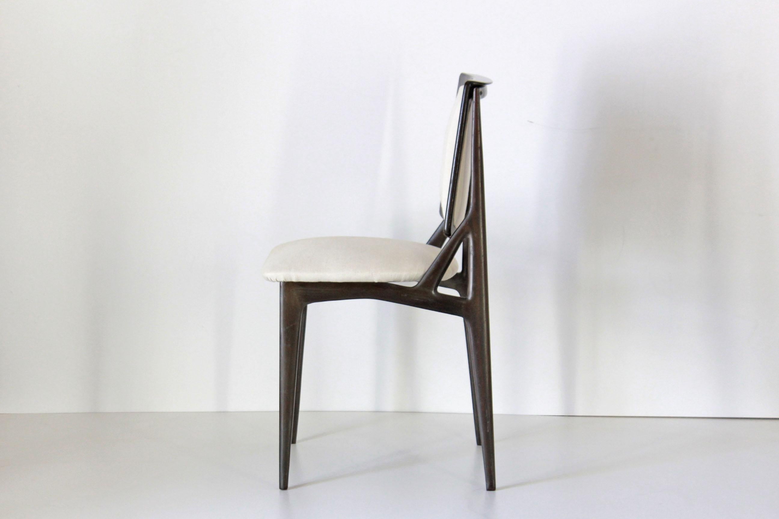 Italian 1960s Vintage Dining Chairs by Vittorio Dassi, Set of Six