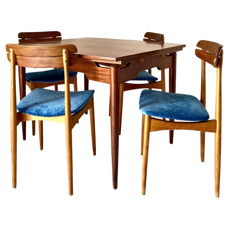 Table basse à rallonge en teck style moderne scandinave des années 1960