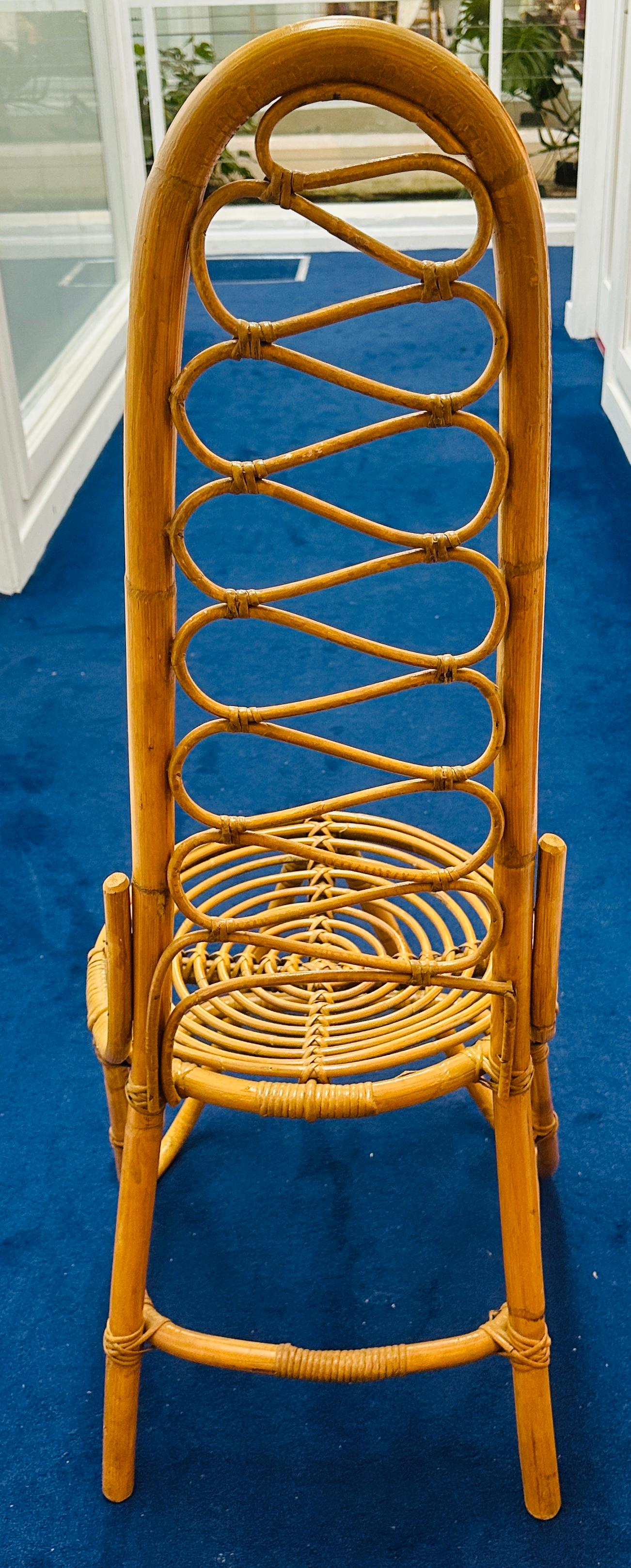 1960s Vintage Dirk Van Sliedrecht Rattan Bamboo Chairs for Rohe Noordwolde For Sale 7