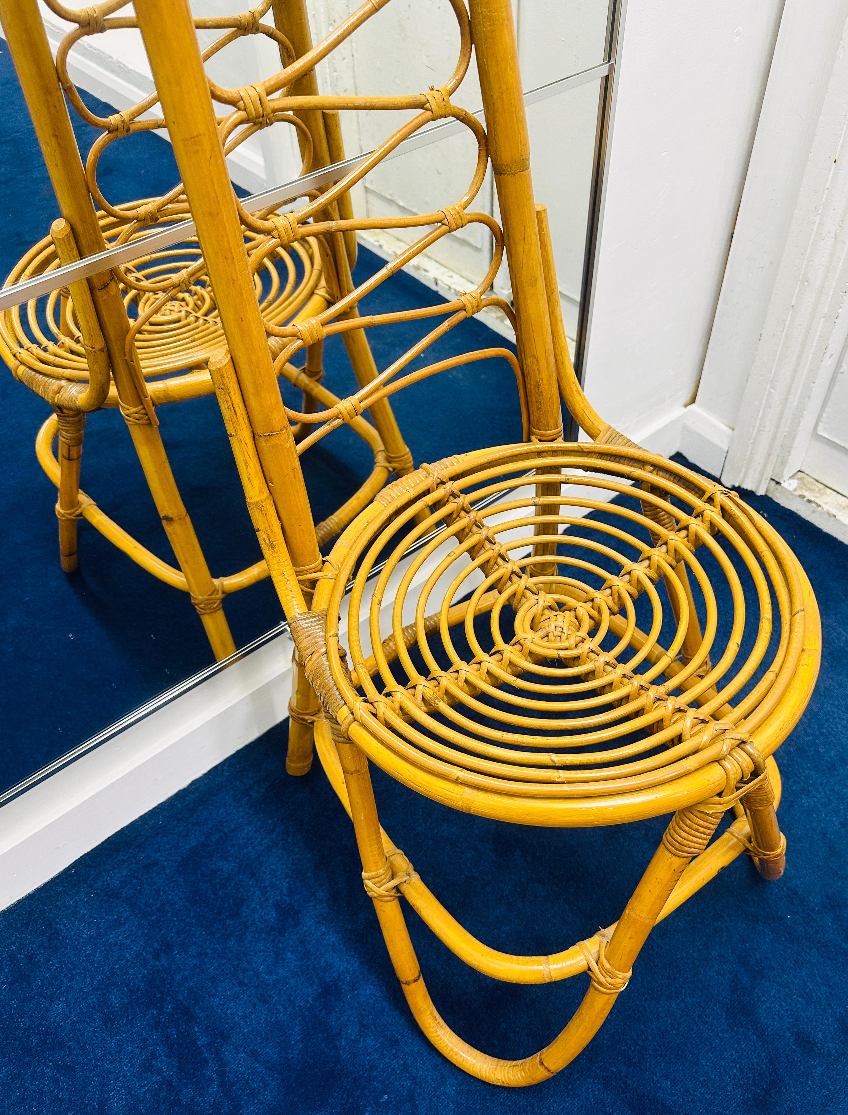 1960s Vintage Dirk Van Sliedrecht Rattan Bamboo Chairs for Rohe Noordwolde For Sale 11