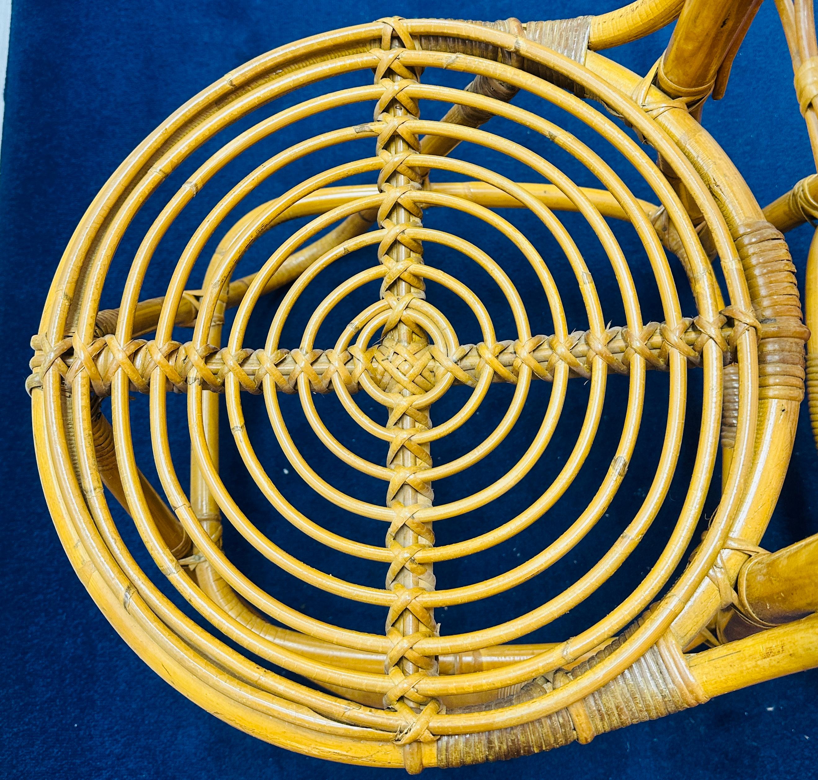 1960s Vintage Dirk Van Sliedrecht Rattan Bamboo Chairs for Rohe Noordwolde For Sale 14