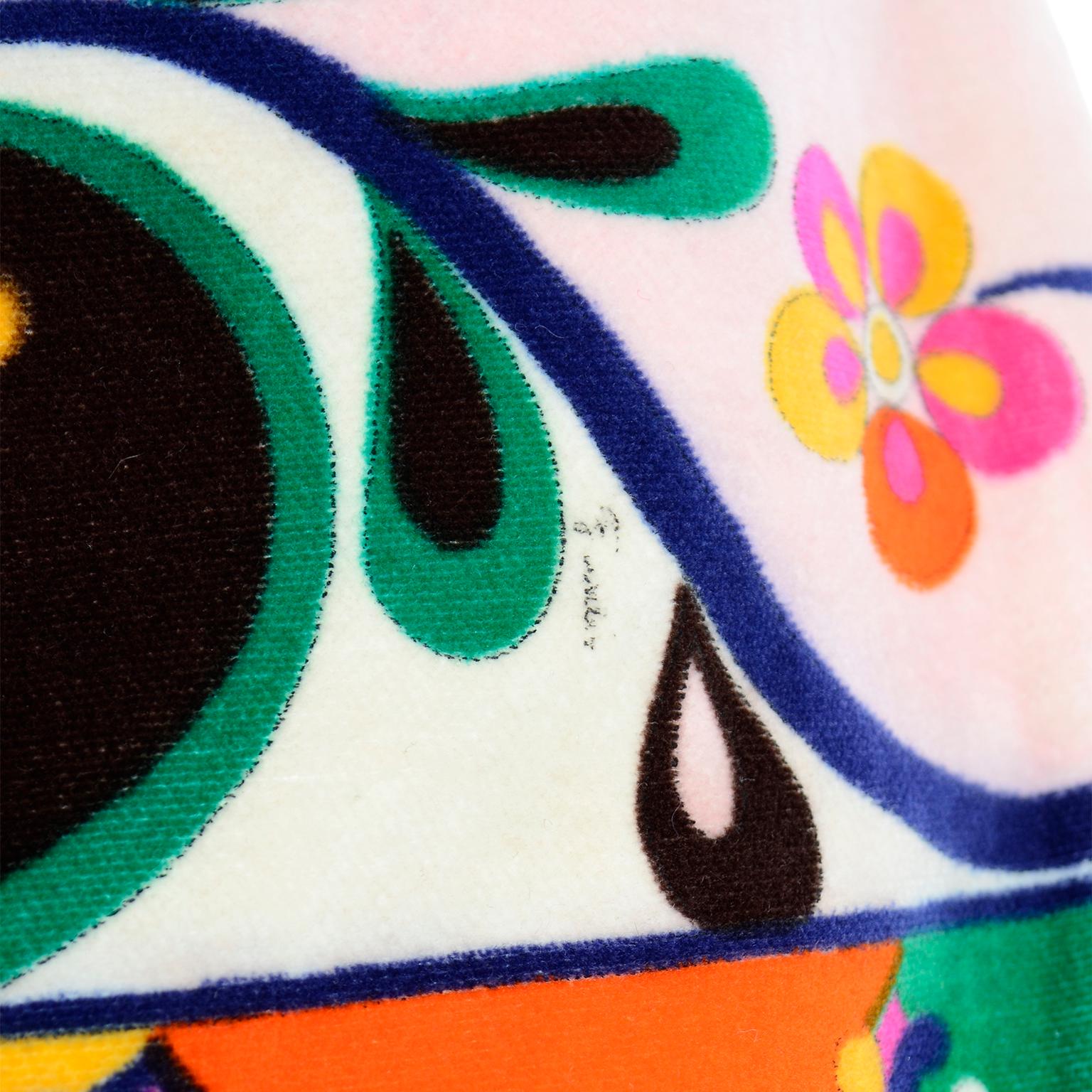 Gonna a ruota in velluto con stampa colorata degli anni '60 di Emilio Pucci in vendita 3