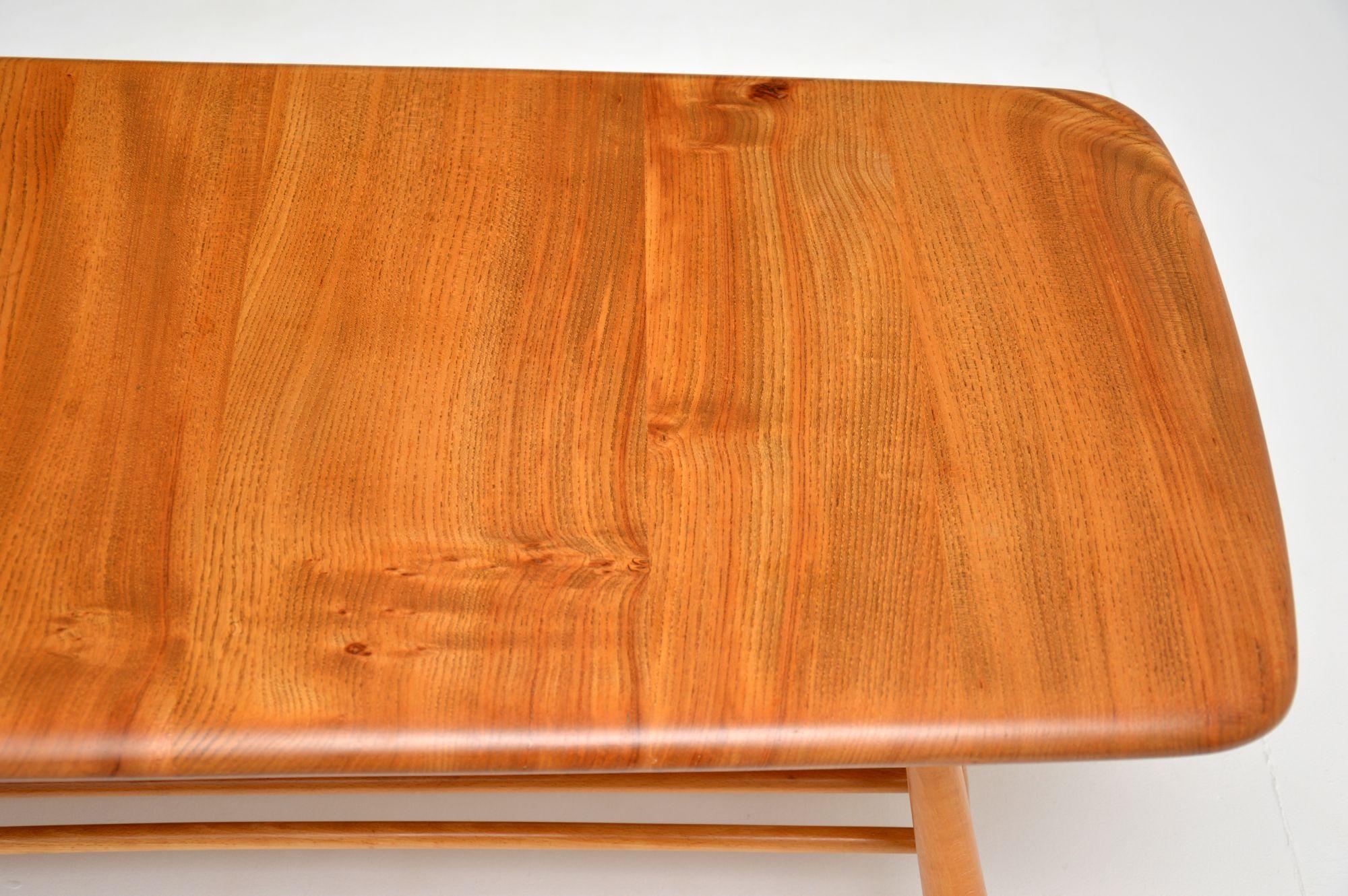 British 1960s Vintage Ercol Coffee Table in Elm