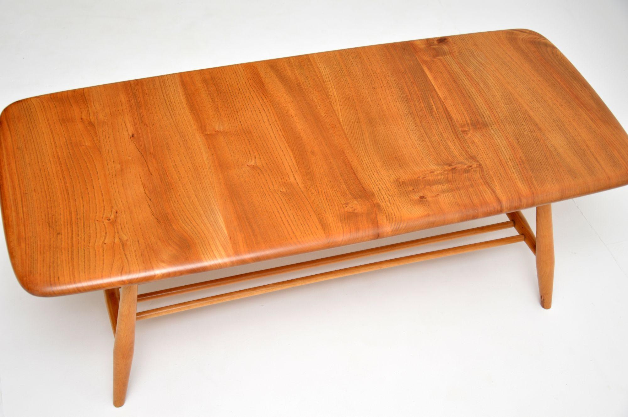 20th Century 1960s Vintage Ercol Coffee Table in Elm
