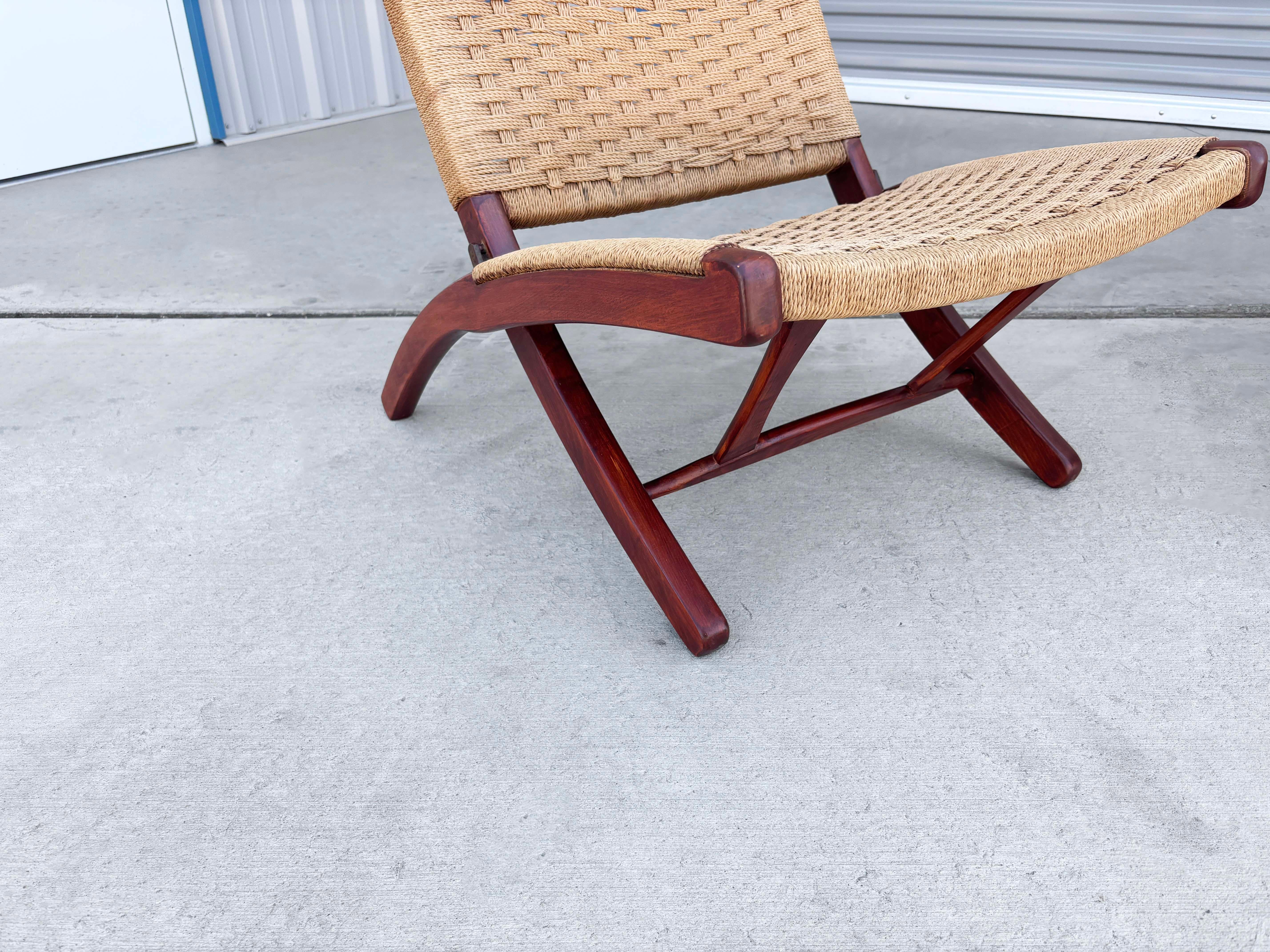 1960s Vintage Folding Rope Lounge Chairs by Hans Wegner - Set of 2 6