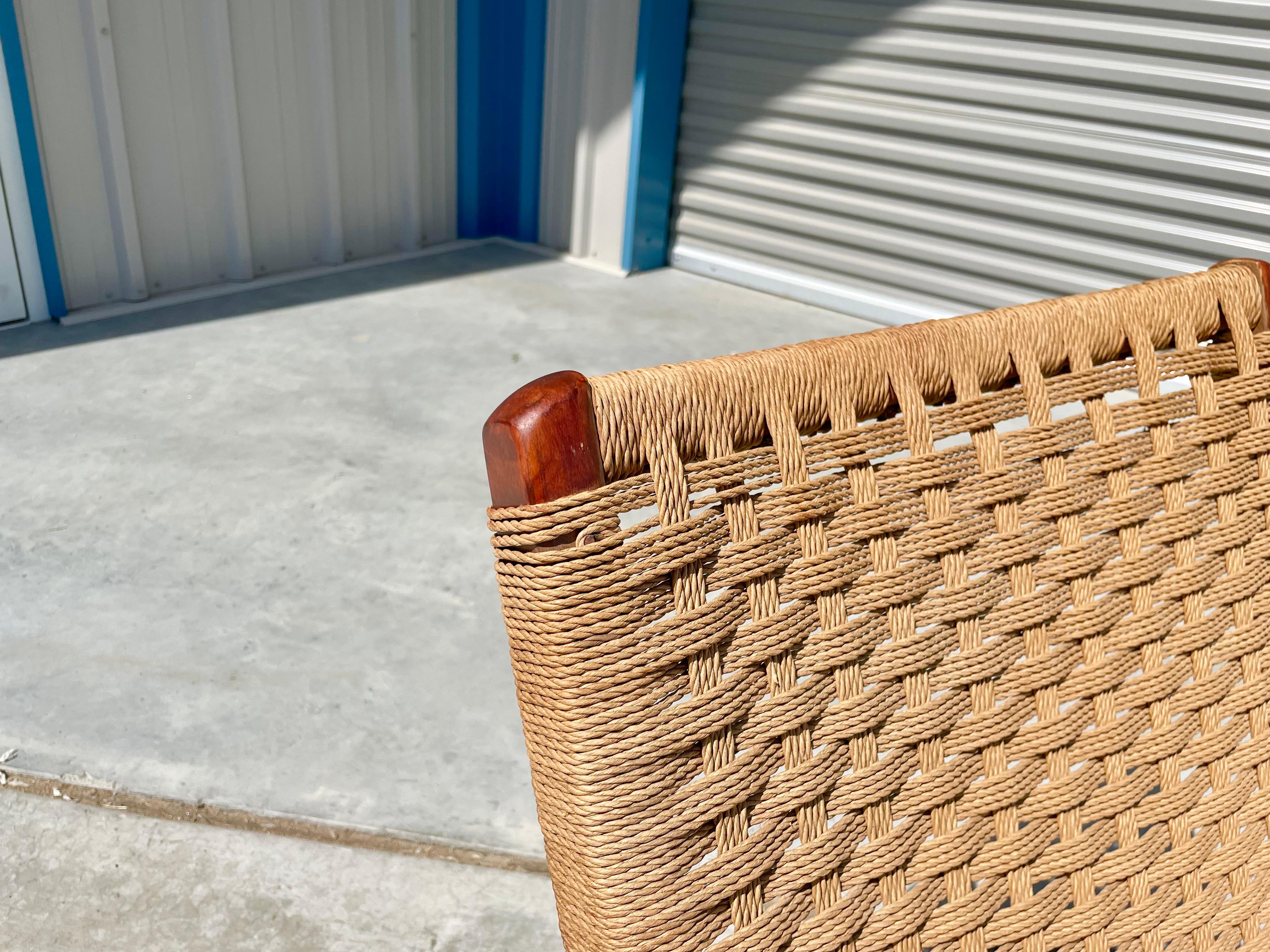 Sillas plegables de cuerda estilo Hans Wegner de los años 60 en venta 8