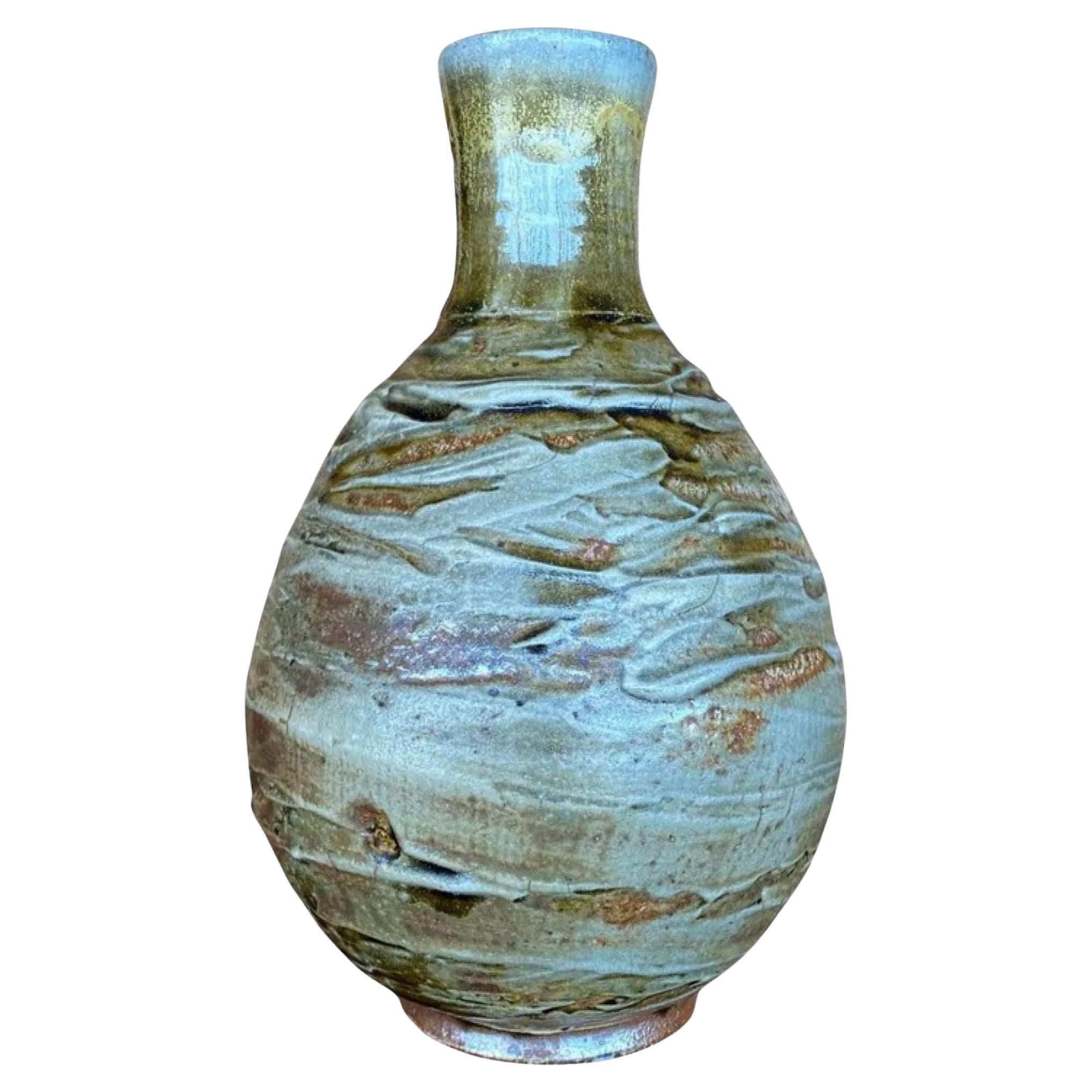 1960
s Vintage Folk Art Studio Pottery Bud Vase