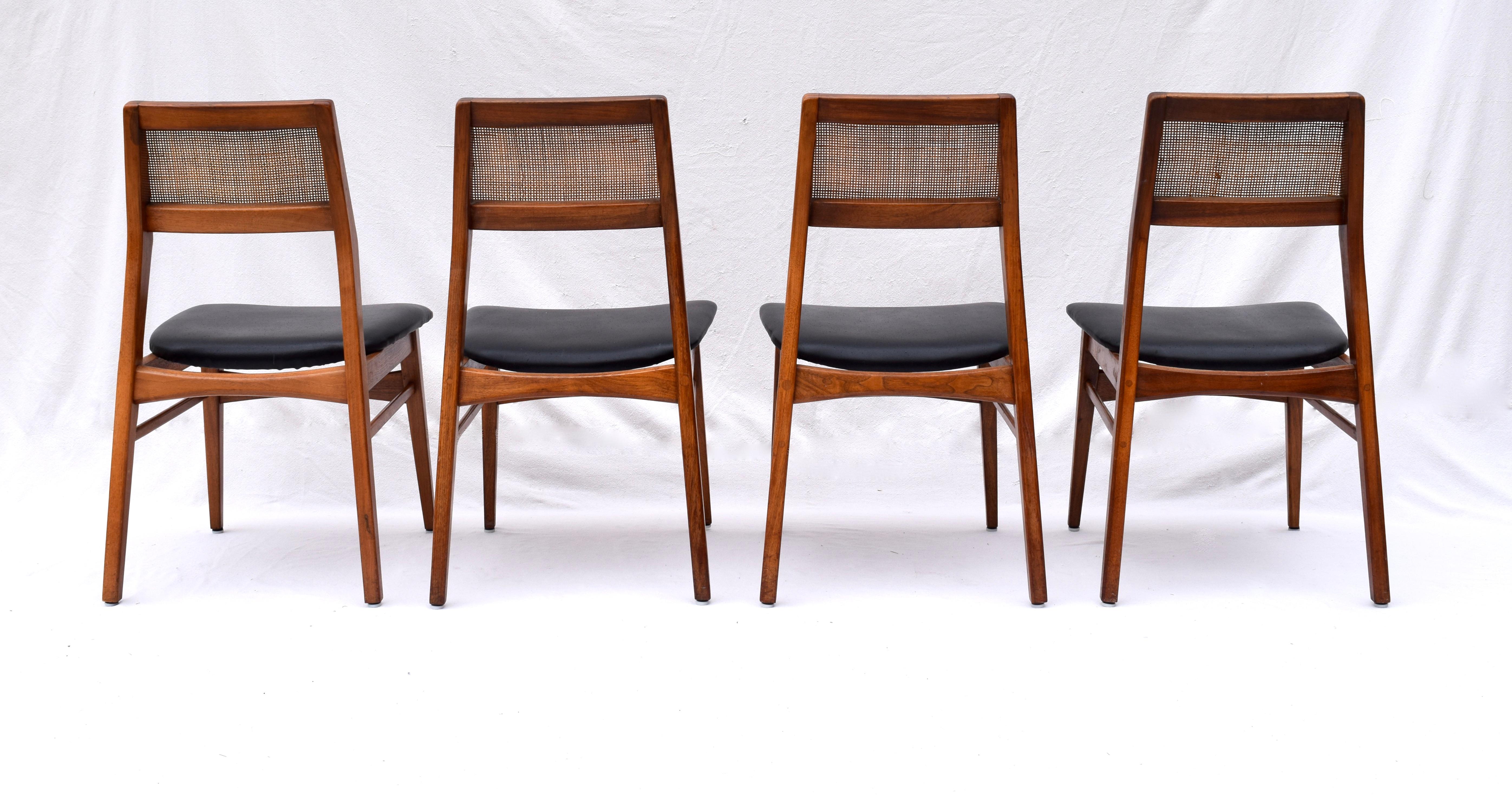 1960s Vintage Foster McDavid Walnut Dining Chairs, Set of 6 4