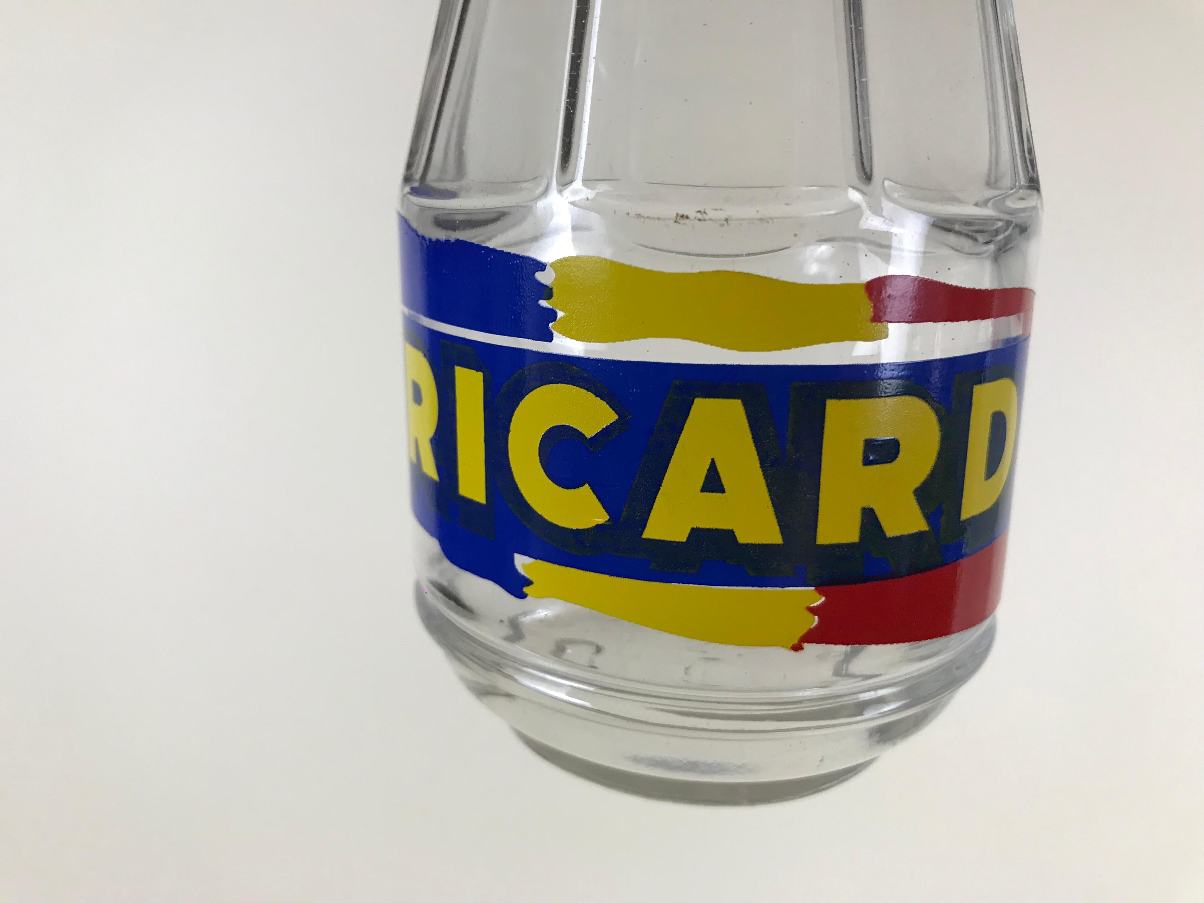 1960s Vintage French Bistrò Transparent Glass Ricard Pastis Liquor Dispenser For Sale 2