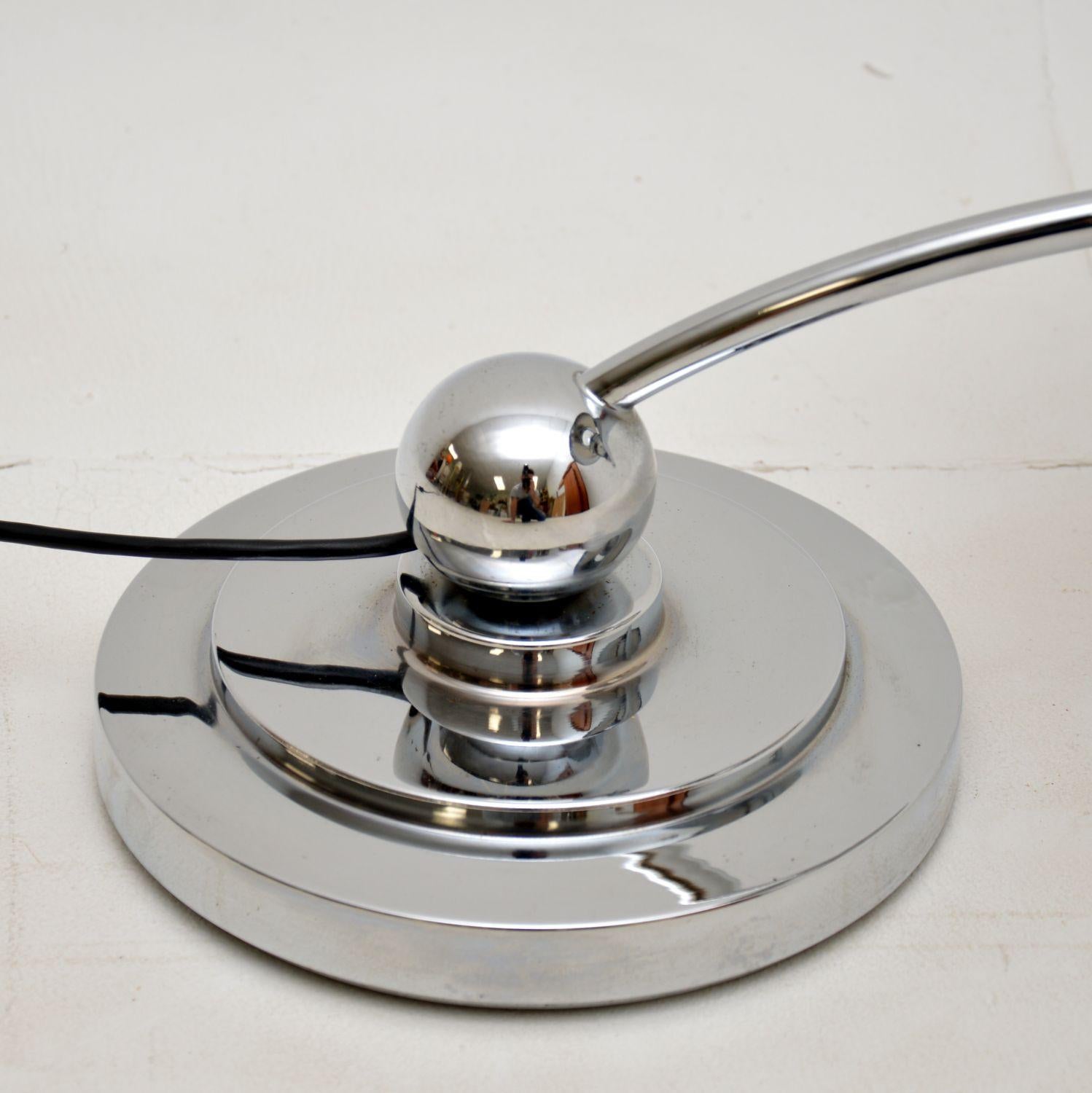 1960s Vintage French Chrome Desk Lamp For Sale at 1stDibs