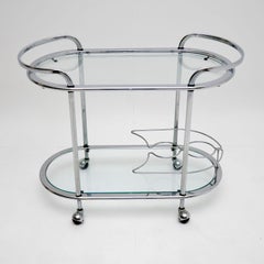 1960s Vintage French Chrome Drinks Trolley