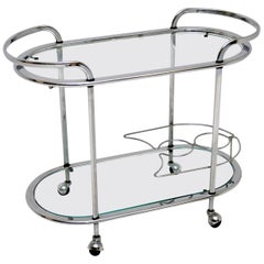 1960s Vintage French Chrome Drinks Trolley