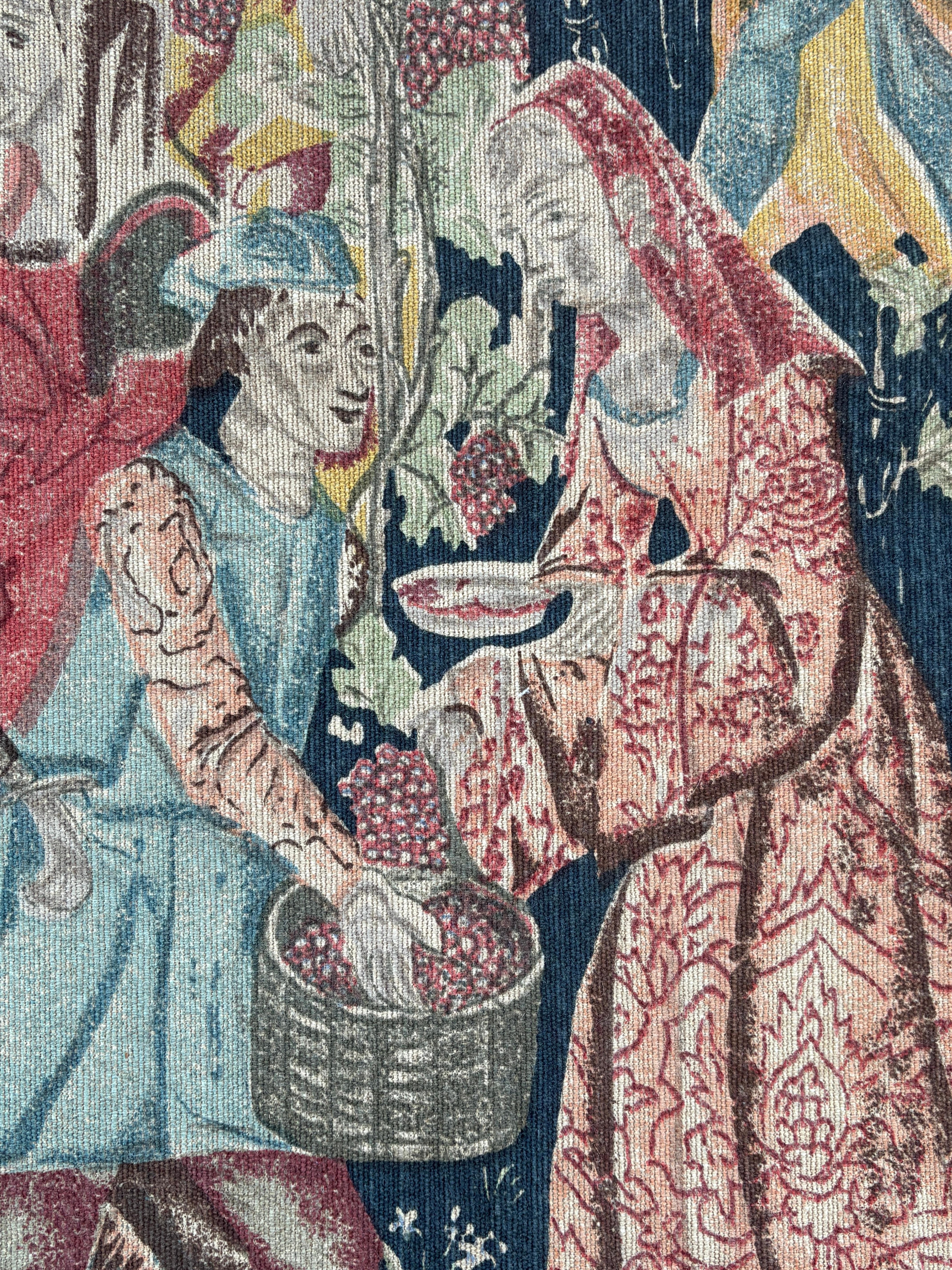 1960er Vintage Französisch Wandteppich der Weinlese-Szene von JP Paris Gobelin (Renaissance) im Angebot