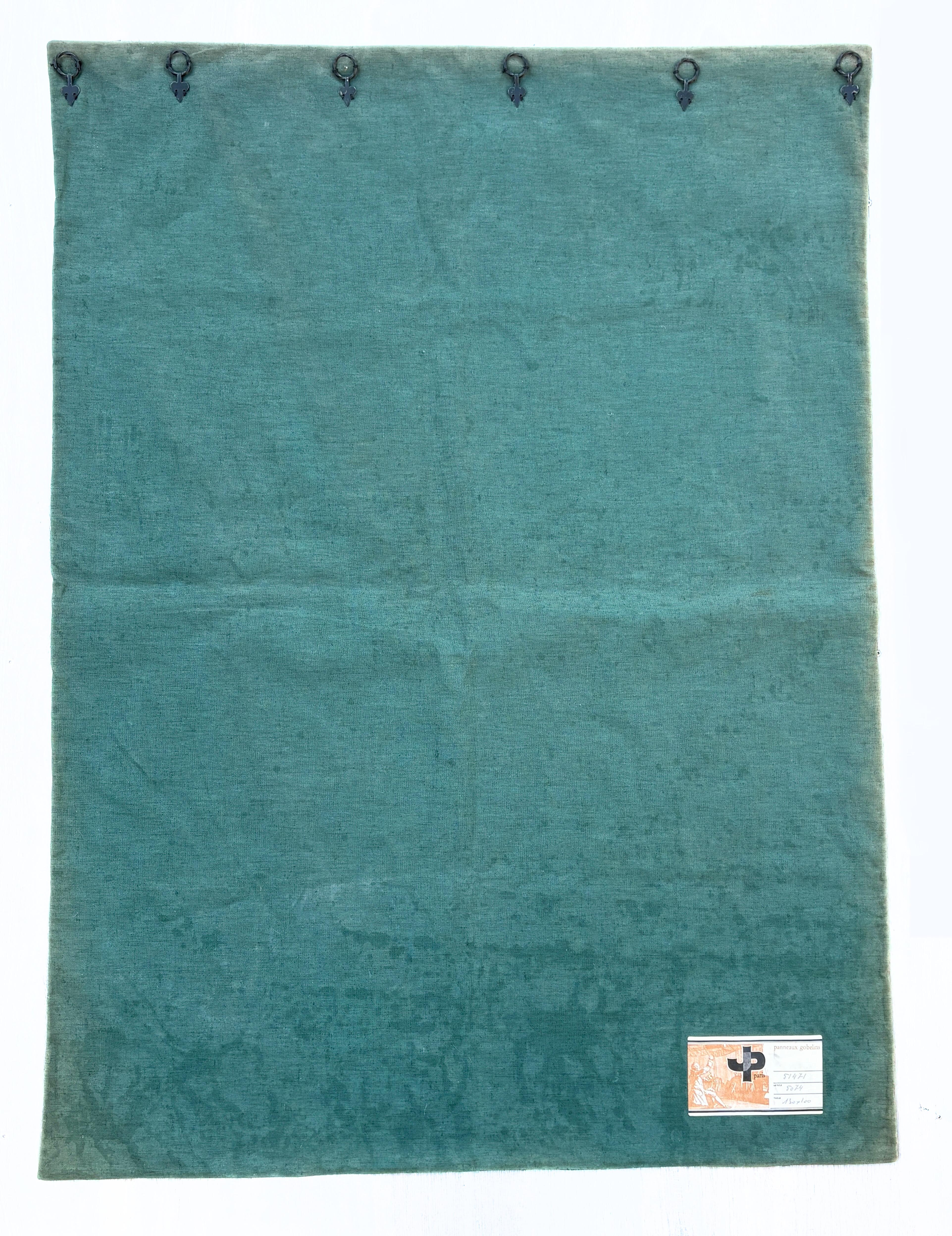 1960er Vintage Französisch Wandteppich der Weinlese-Szene von JP Paris Gobelin im Angebot 2