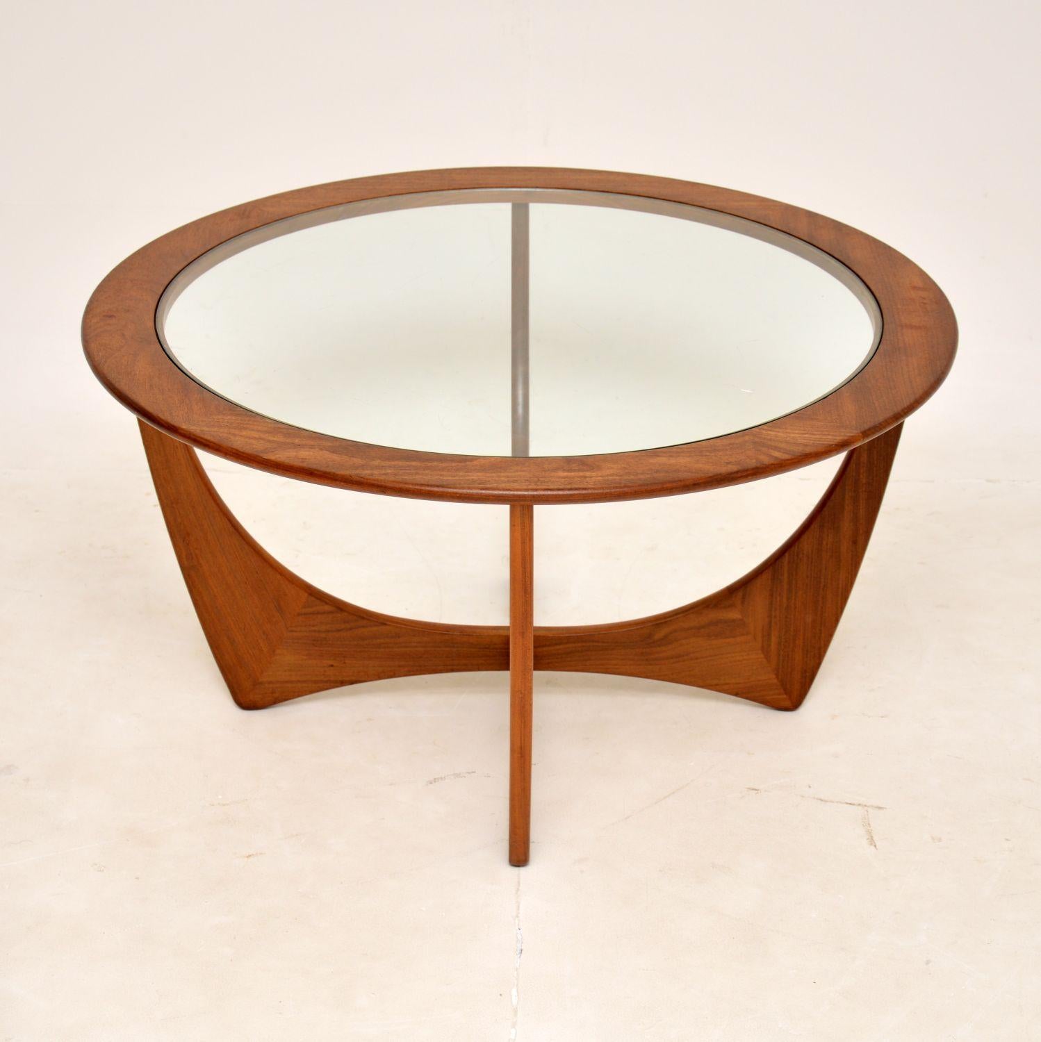 A stylish and iconic design, this solid teak coffee table was designed by V.W Wilkins for G- Plan. It was made in England, and dates from the 1960’s.

It is of superb quality and is a very useful size. The solid teak frame has a lovely colour and