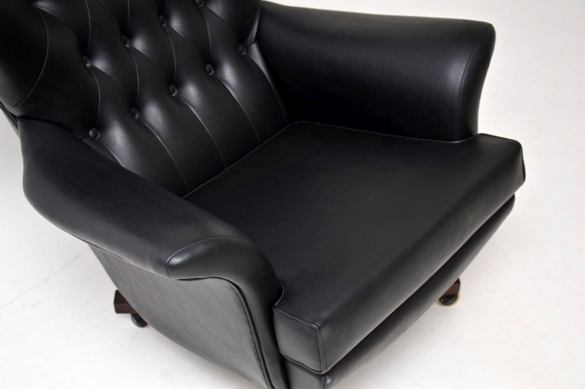 British 1960's Vintage G Plan Swivel Armchair
