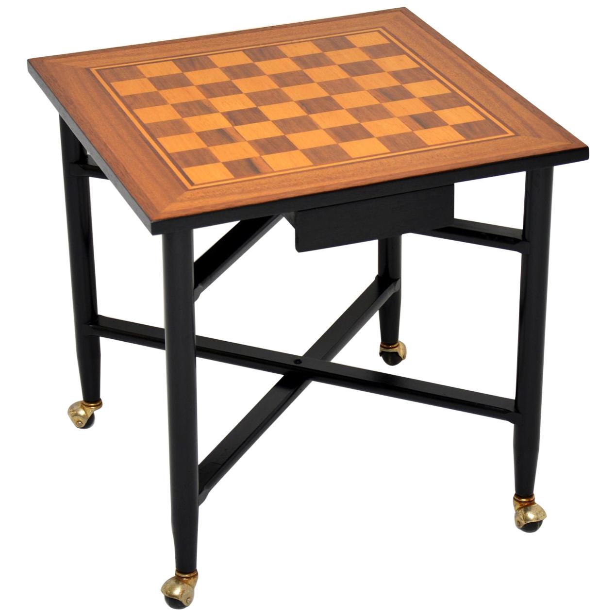 1960s Vintage Games / Chess Table