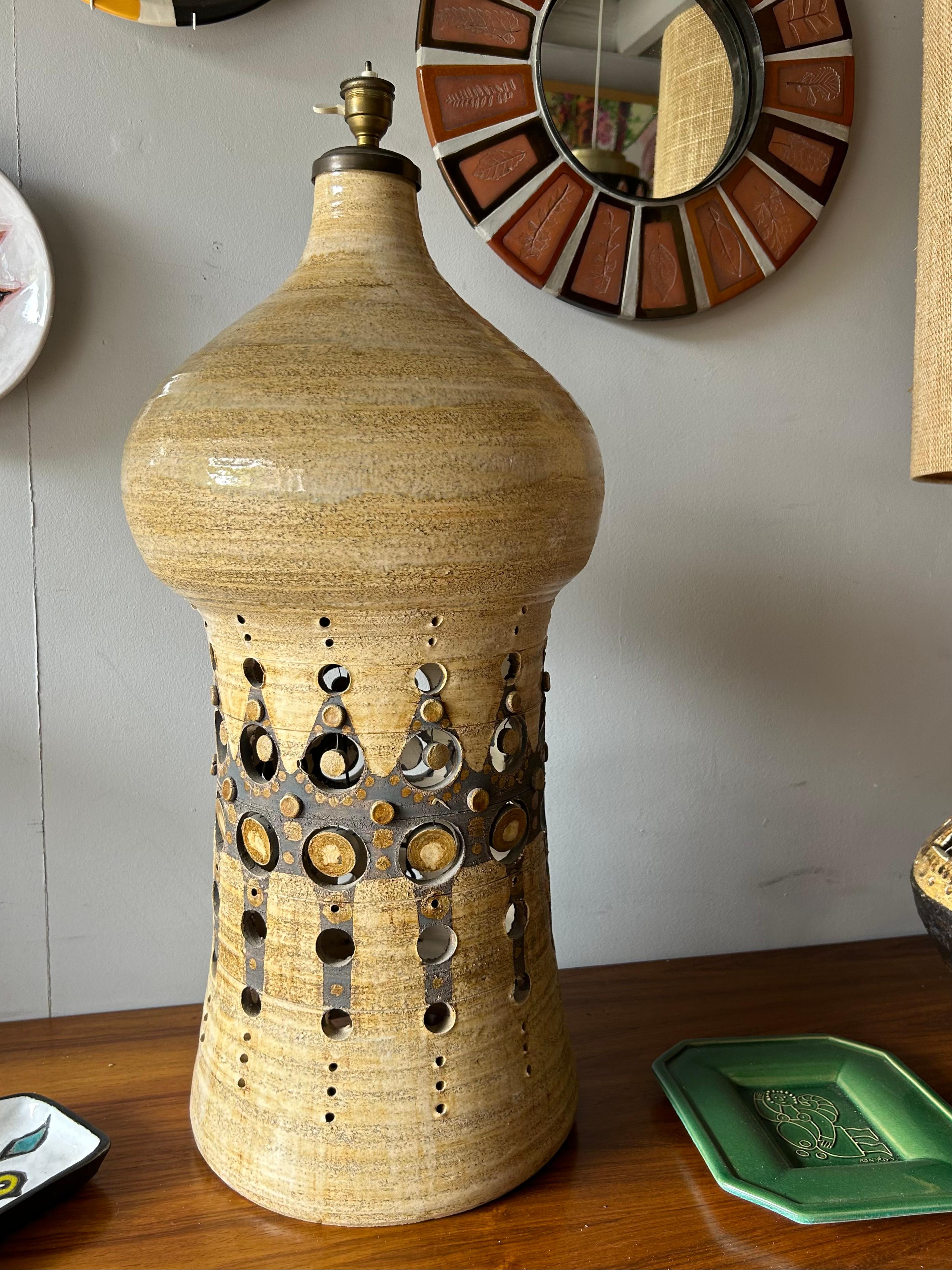 1960's vintage Georges Pelletier große Lampe (Französisch) im Angebot