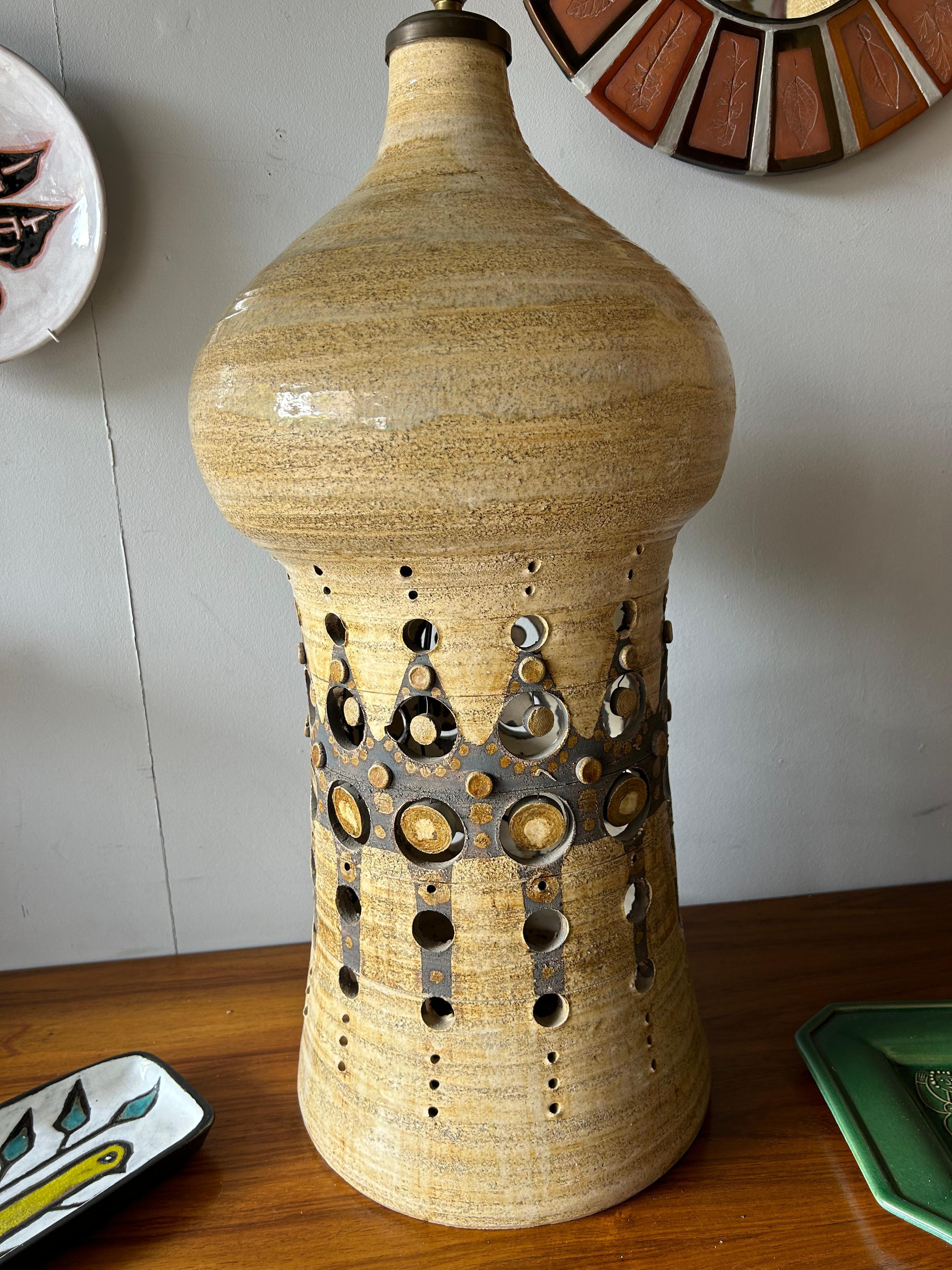 1960's vintage Georges Pelletier große Lampe im Zustand „Gut“ im Angebot in Paris, FR