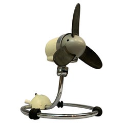 1960s Retro German AS Industrial Directional Chrome Rubber & Metal Desk Fan