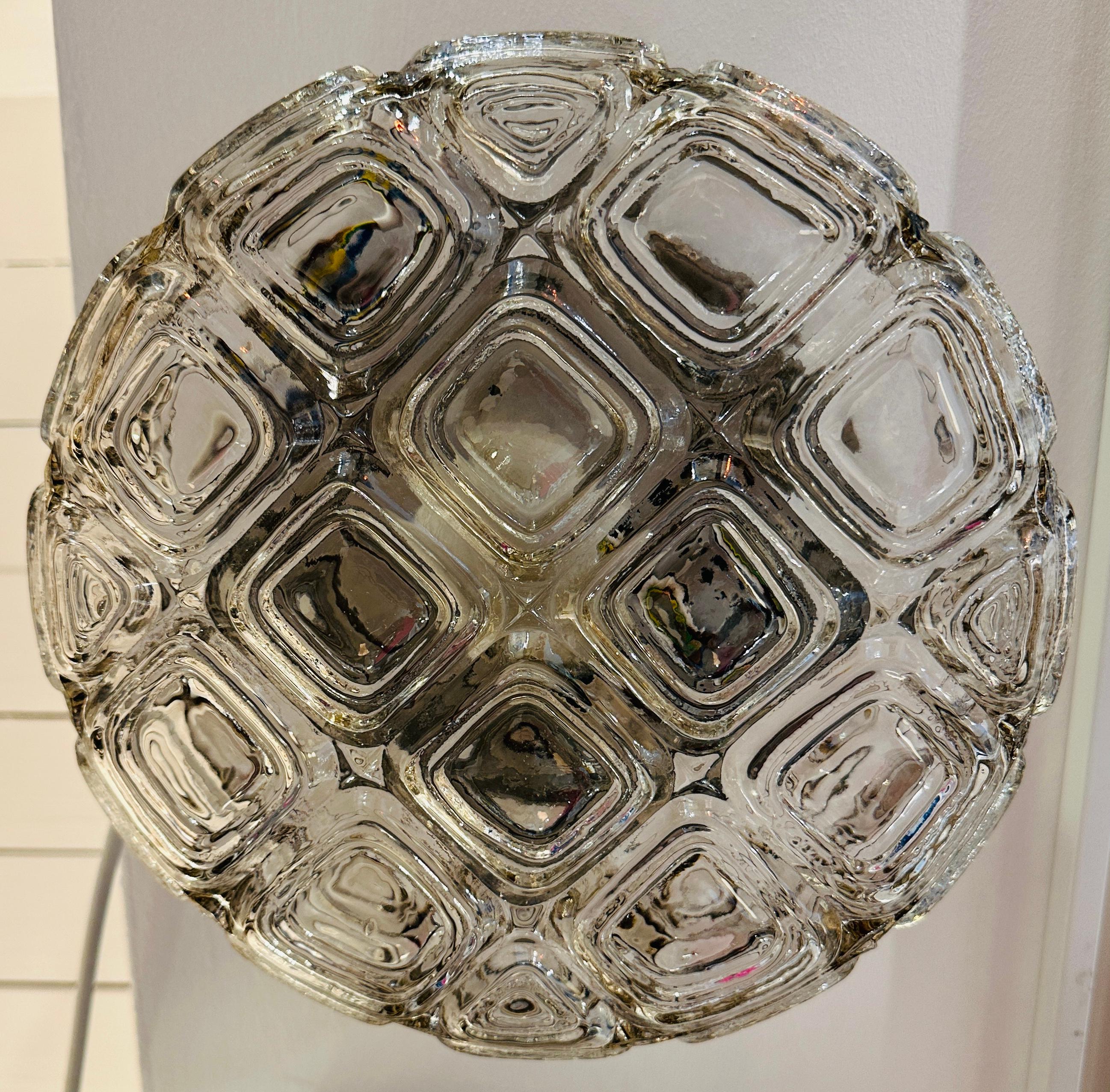 WILA, lampada da incasso o da parete in vetro tondo geometrico, vintage, degli anni '60 in vendita 3