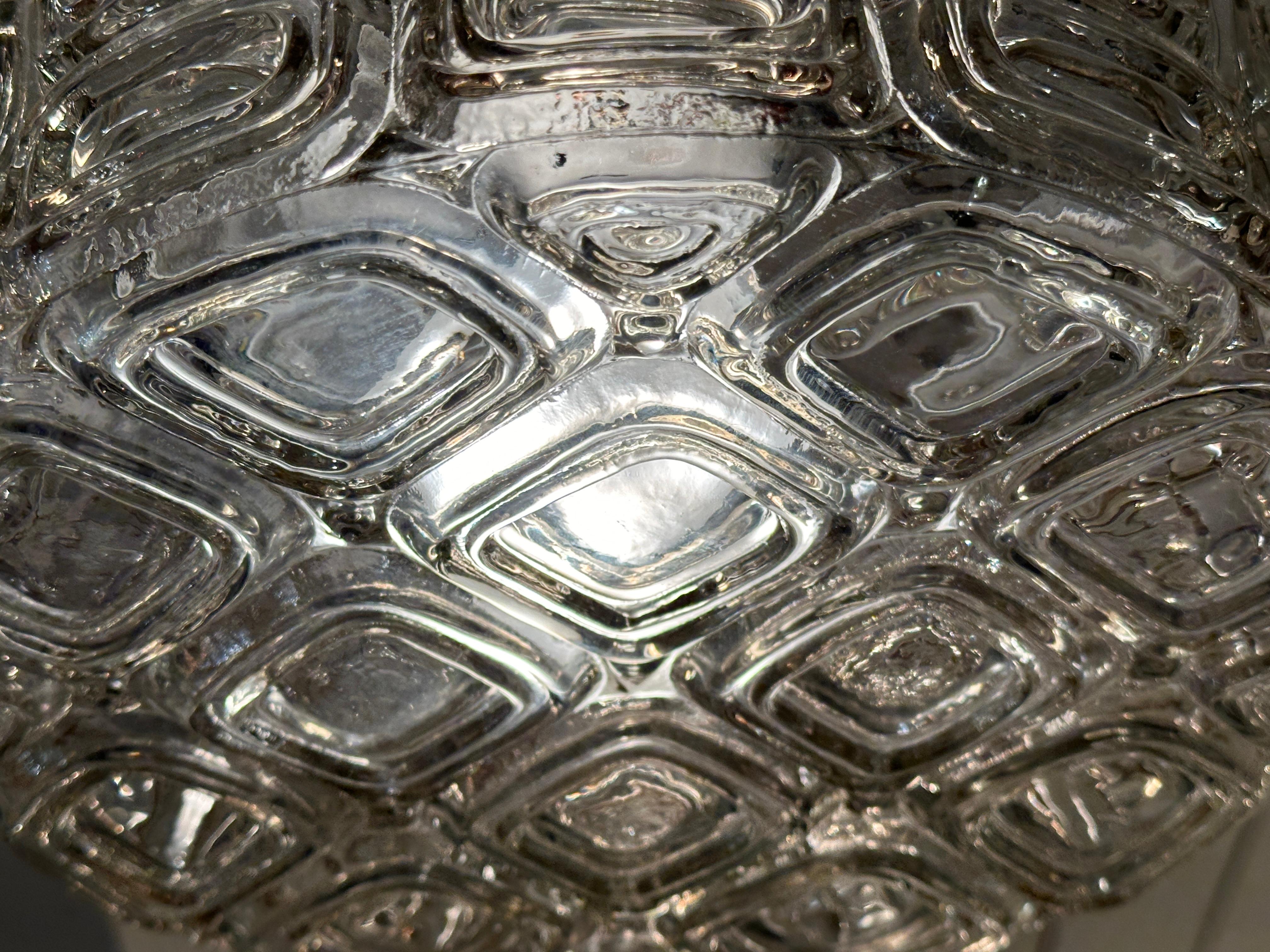 Metallo WILA, lampada da incasso o da parete in vetro tondo geometrico, vintage, degli anni '60 in vendita