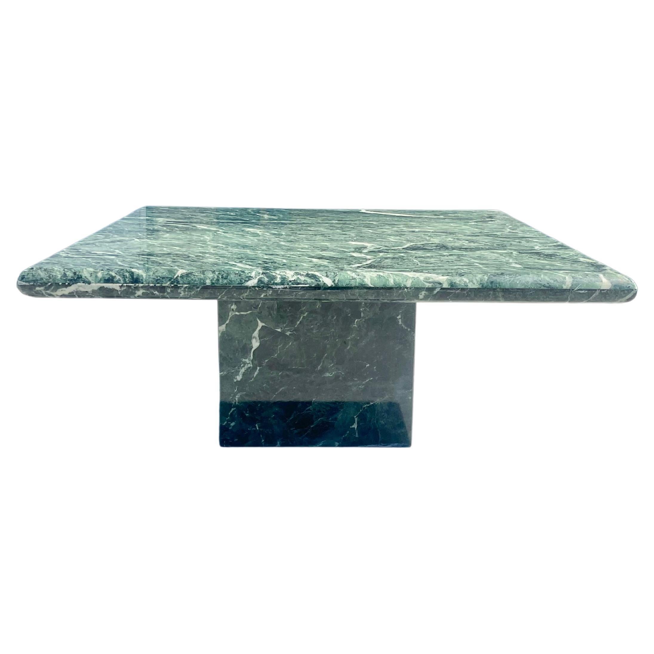 1960s Vintage Green Marble Coffee Table For Sale