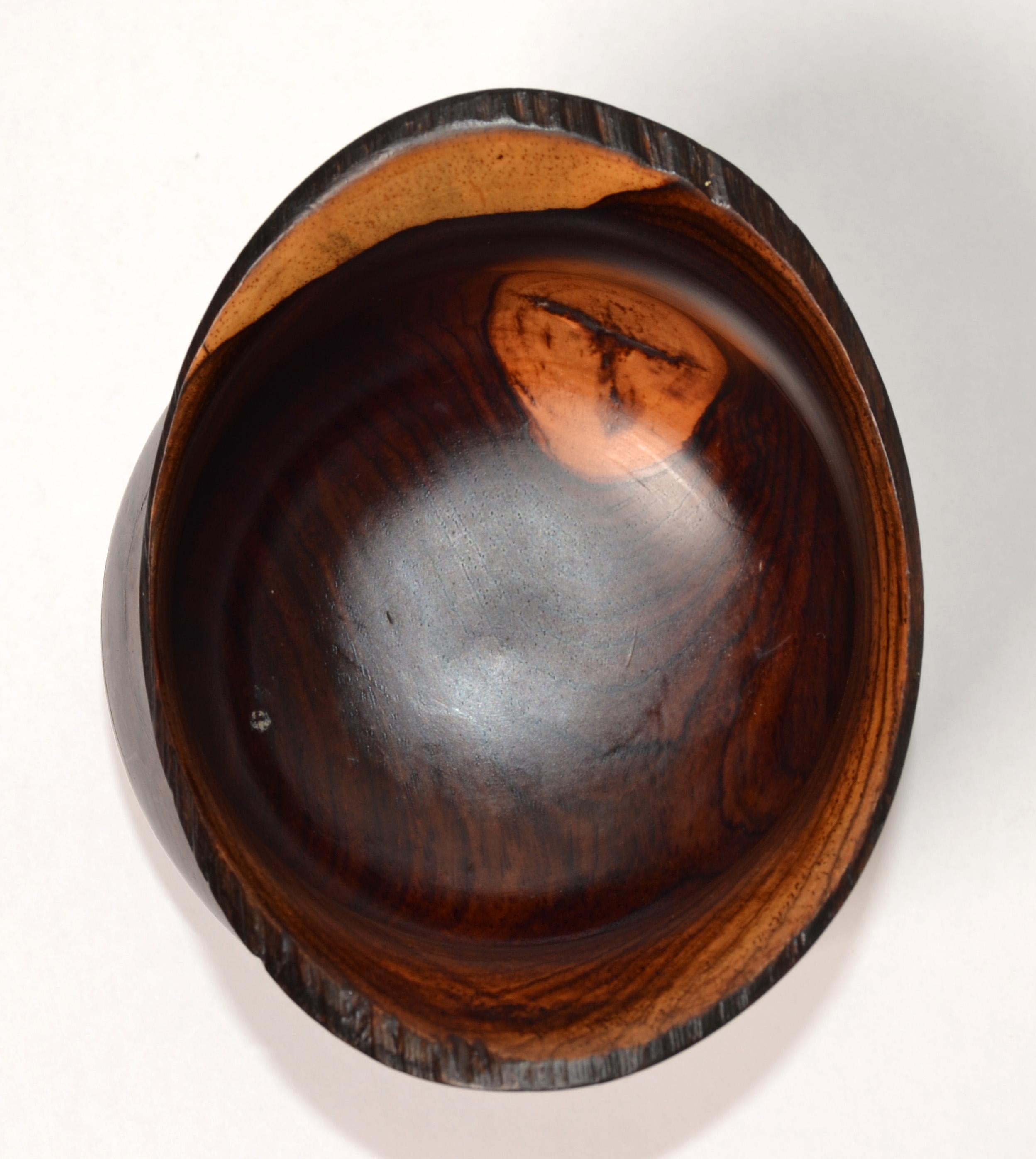1960s Vintage Handcrafted Cockhill Crafts Style Sculptural Turned Yew Wood Vase  For Sale 5