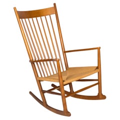 1960s Retro Hans Wegner Model J16 Rocking Chair
