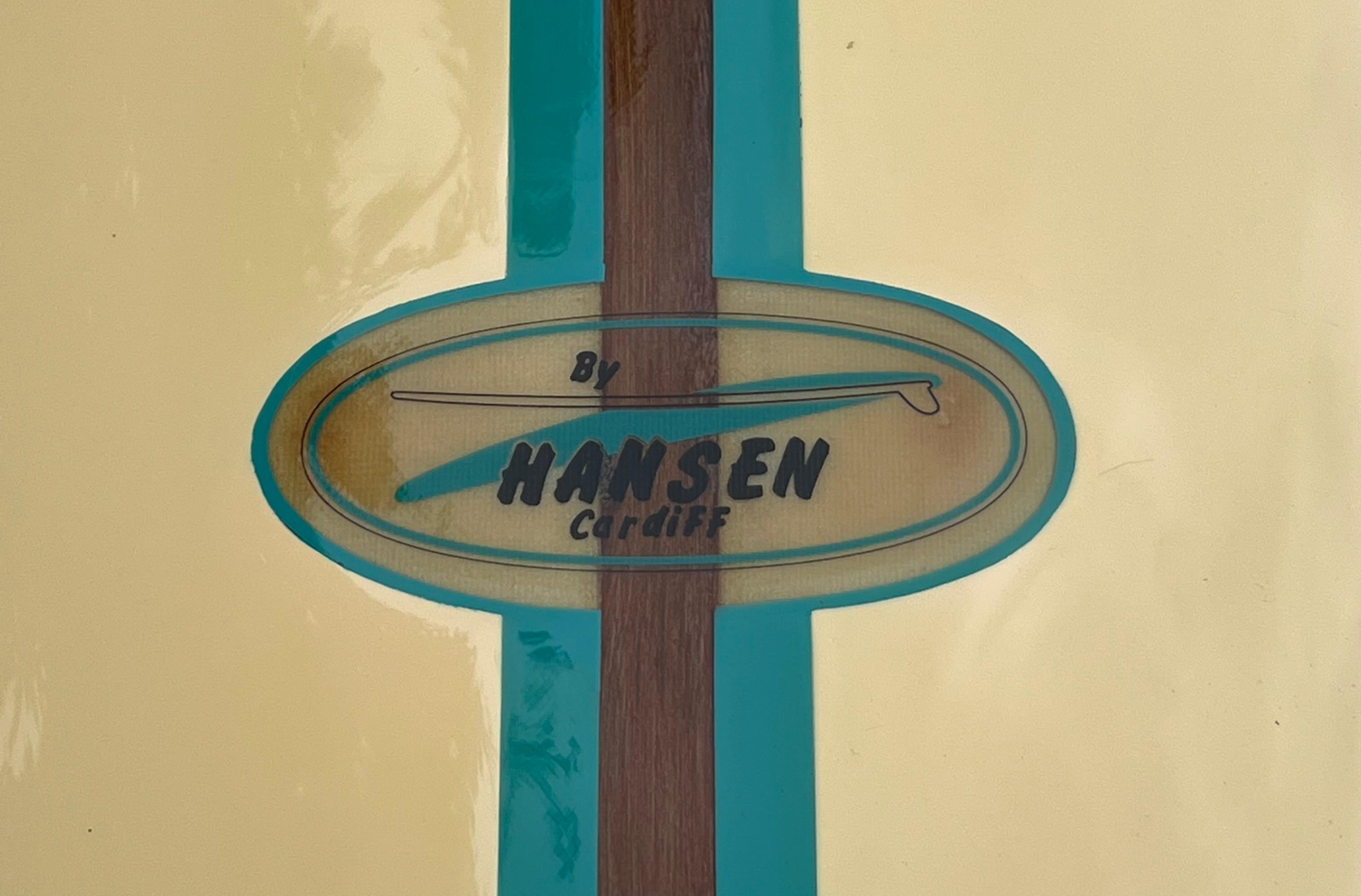 1960er Jahre Vintage Hansen Classic Longboard im Zustand „Gut“ im Angebot in Haleiwa, HI