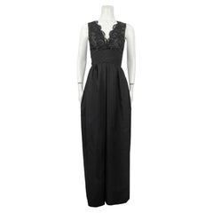 1960's Vintage Helen Rose, Hollywood Designer, Black Lace Bodice Gown