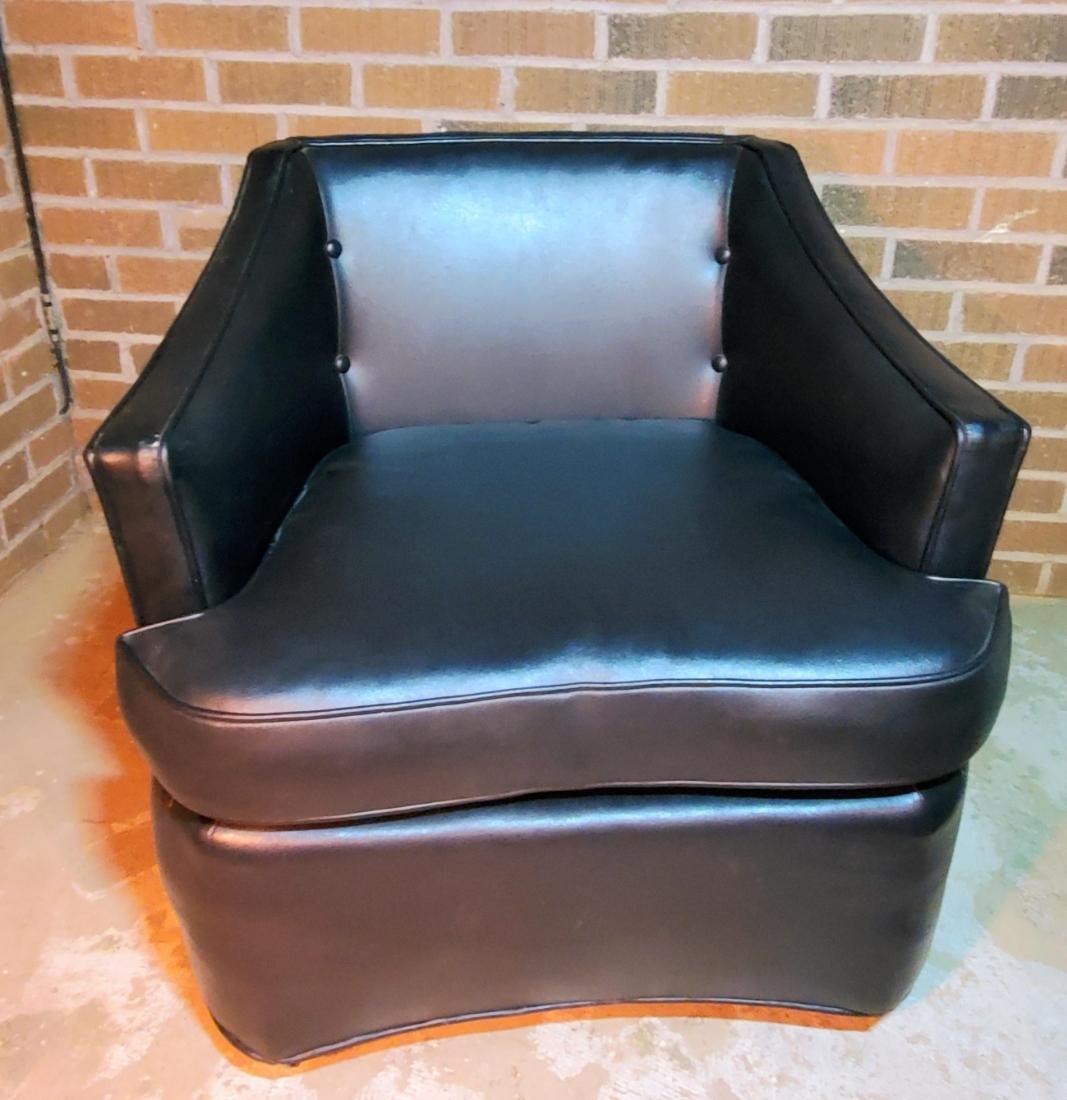 Paire de fauteuils club noirs vintage du patrimoine des années 1960 Bon état - En vente à Waxahachie, TX