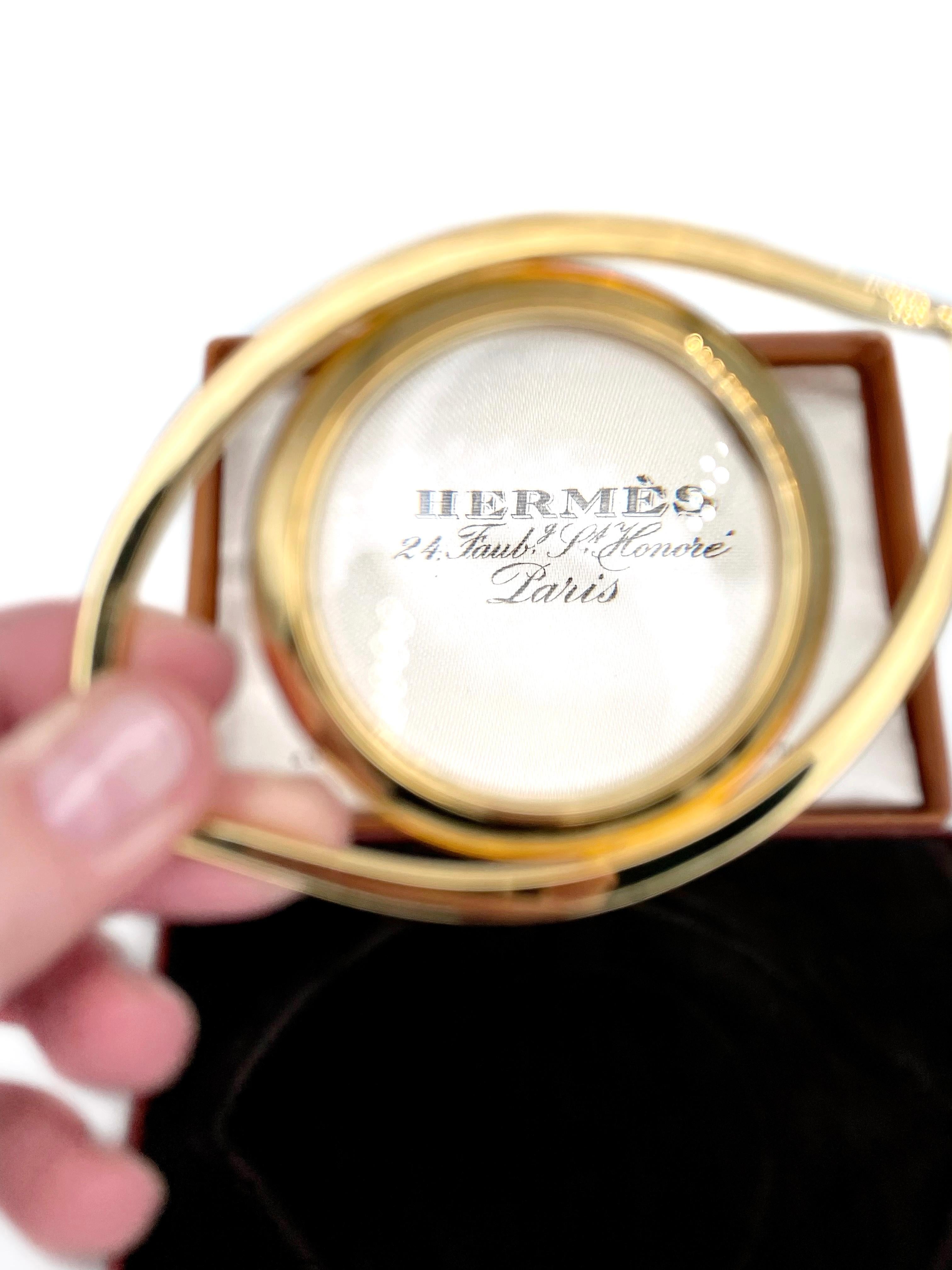 Modern 1960s Vintage Hermès “Eye Of Cleopatra” Desk Magnifying Glass For Sale