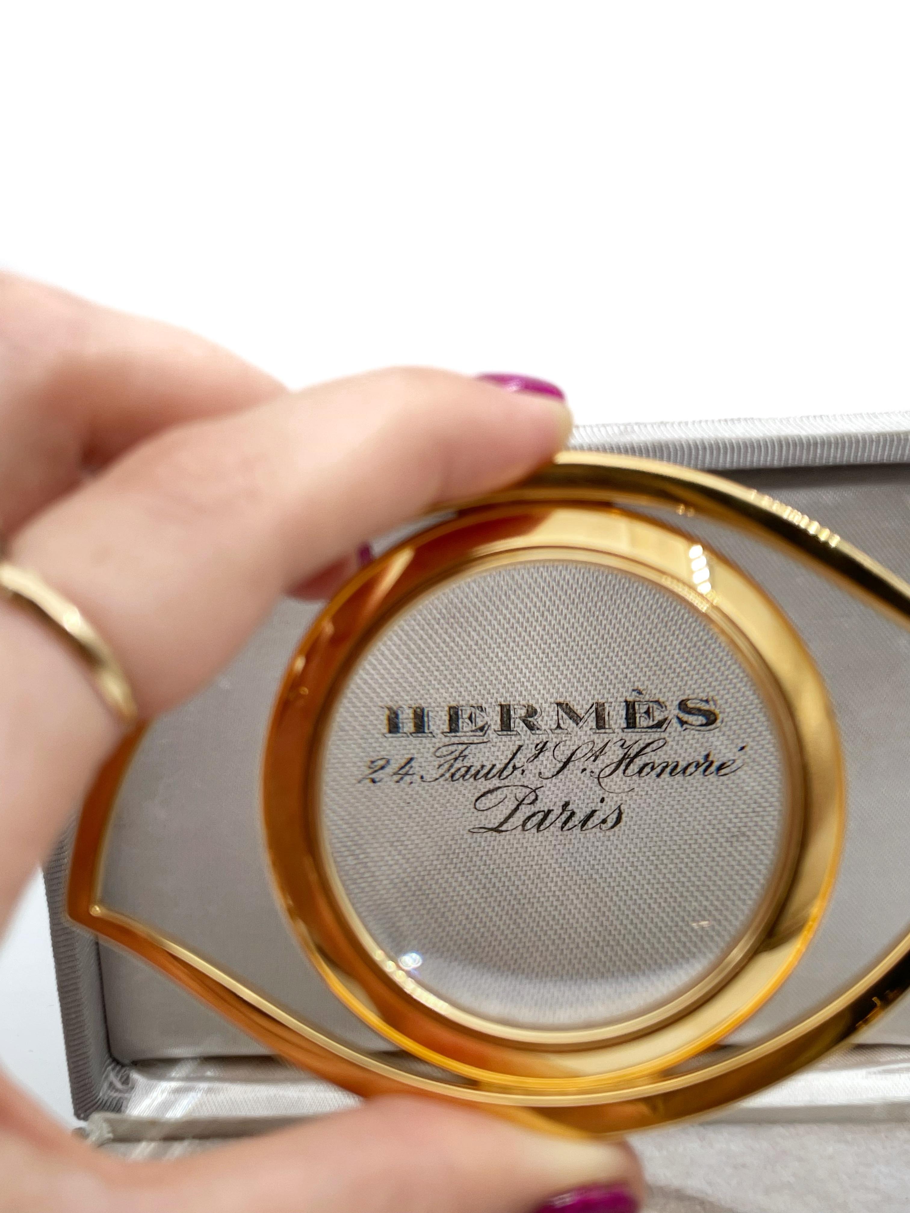 Women's or Men's 1960s Vintage Hermès “Eye Of Cleopatra” Desk Magnifying Glass