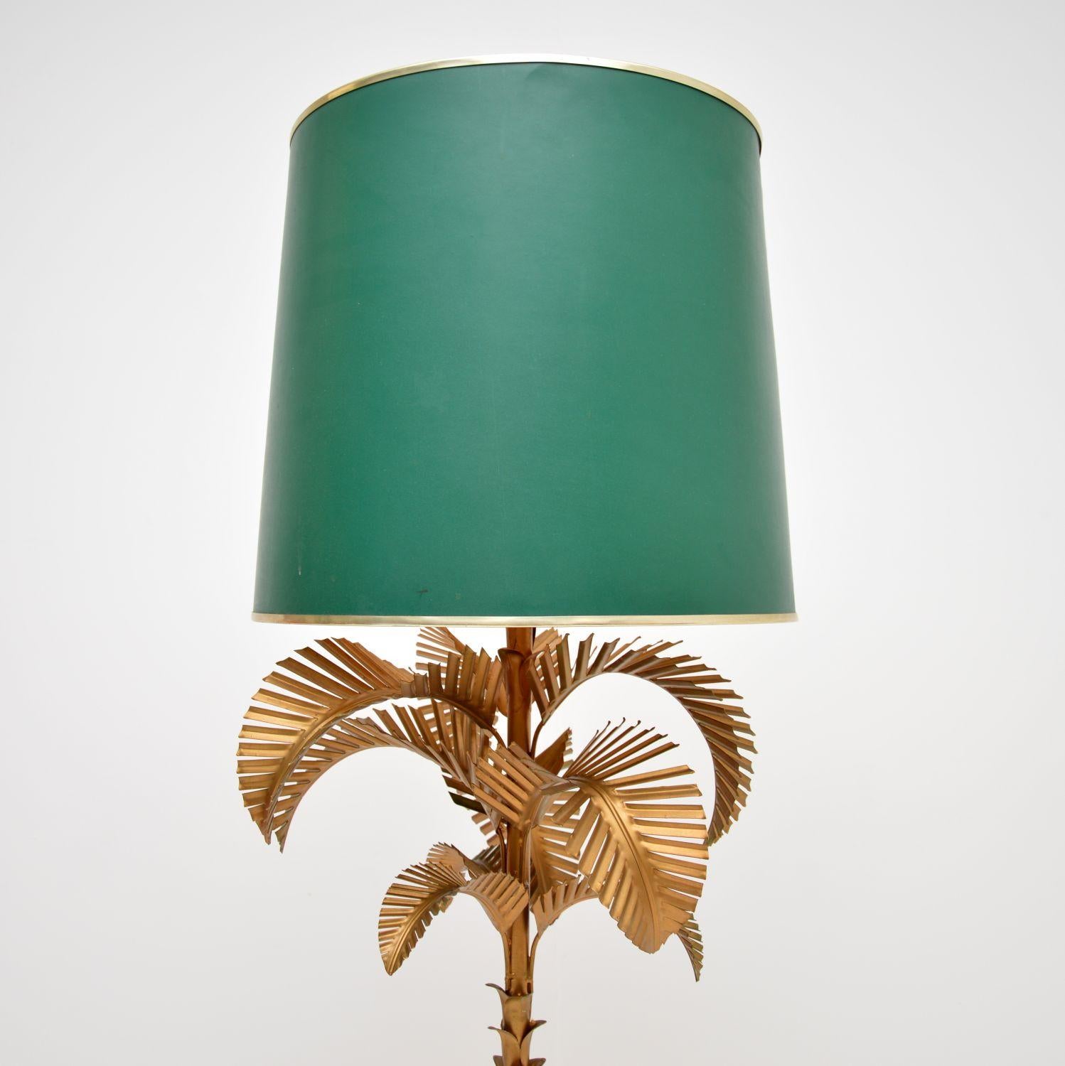 French 1960’s Vintage Hollywood Regency Palm Tree Floor Lamp