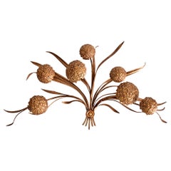 Lampe murale sculptée Hydrangea Palladio des années 1960, fabriquée en Italie