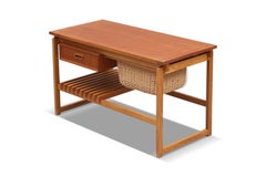 1960s Vintage Ikea Coffee / Sewing Table in Teak + Oak