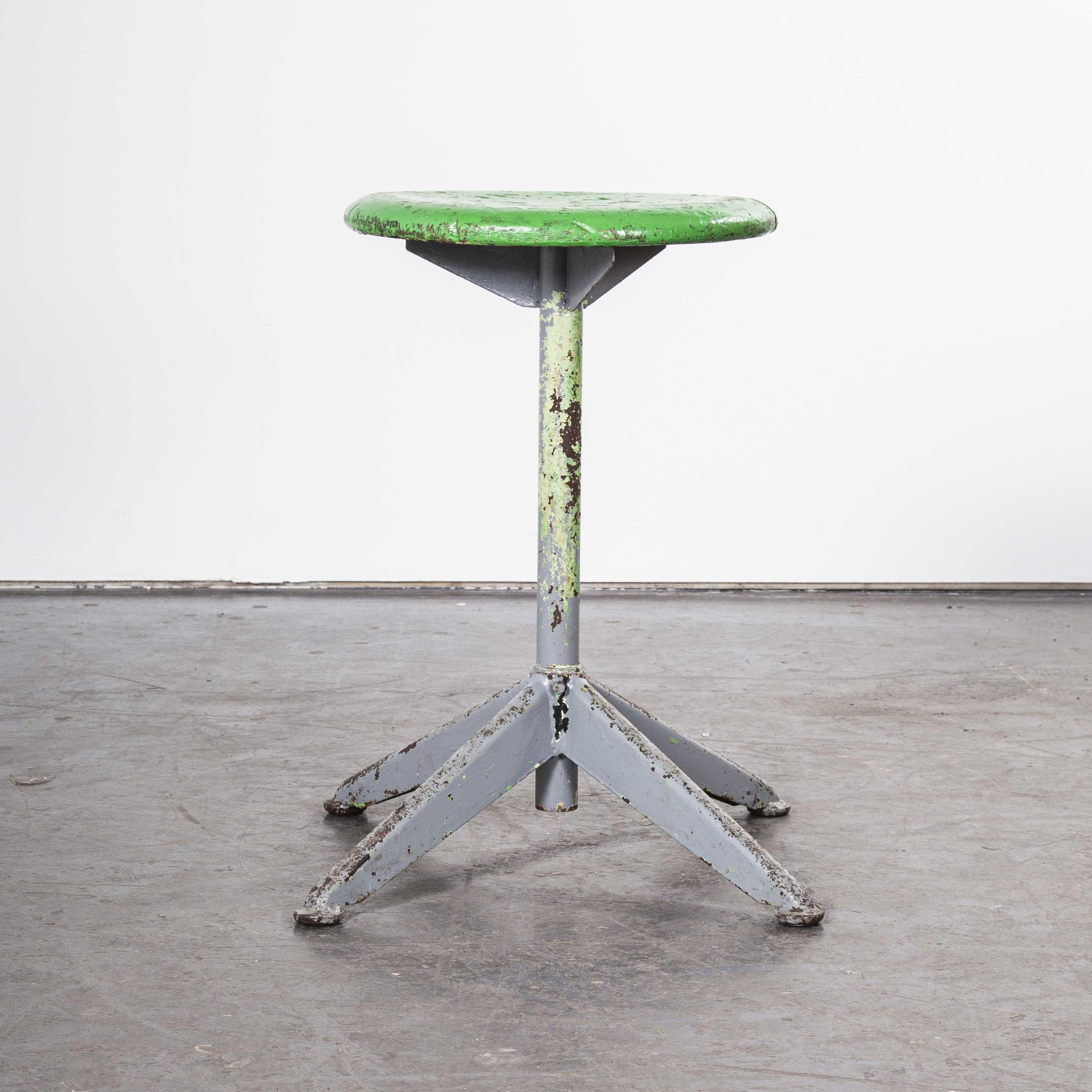 Mid-20th Century 1960s Vintage Industrial Stool