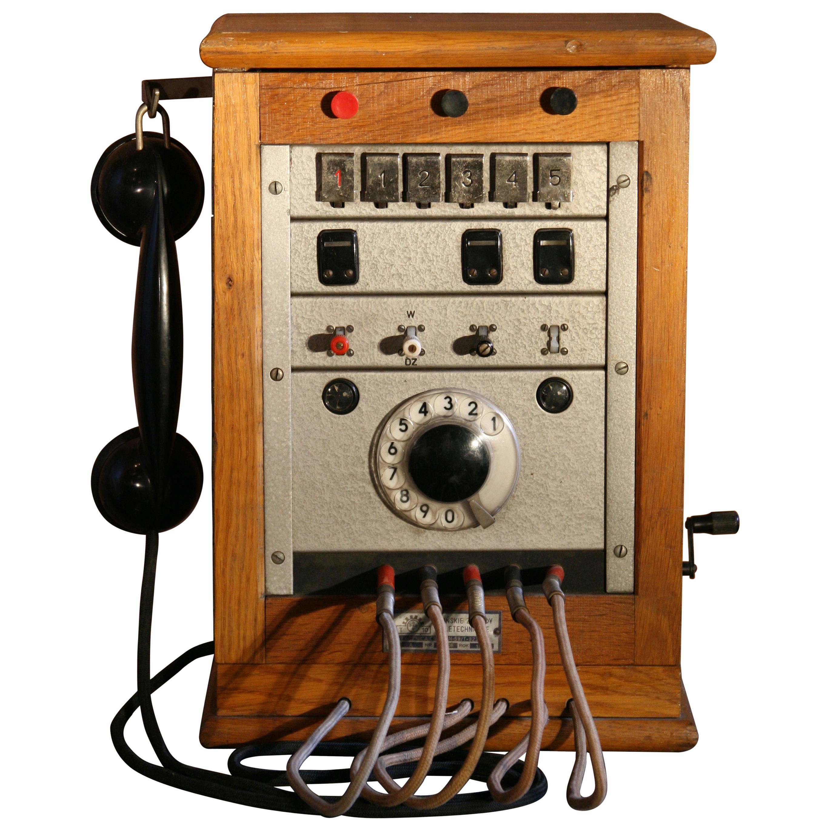 1960s Vintage Industrial Telephone Exchange Model CB-5 For Sale