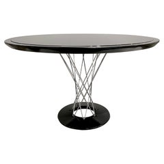 1960er Jahre Vintage Isamu Noguchi Schwarzer laminierter runder Ess-/Eingangstisch für Knoll