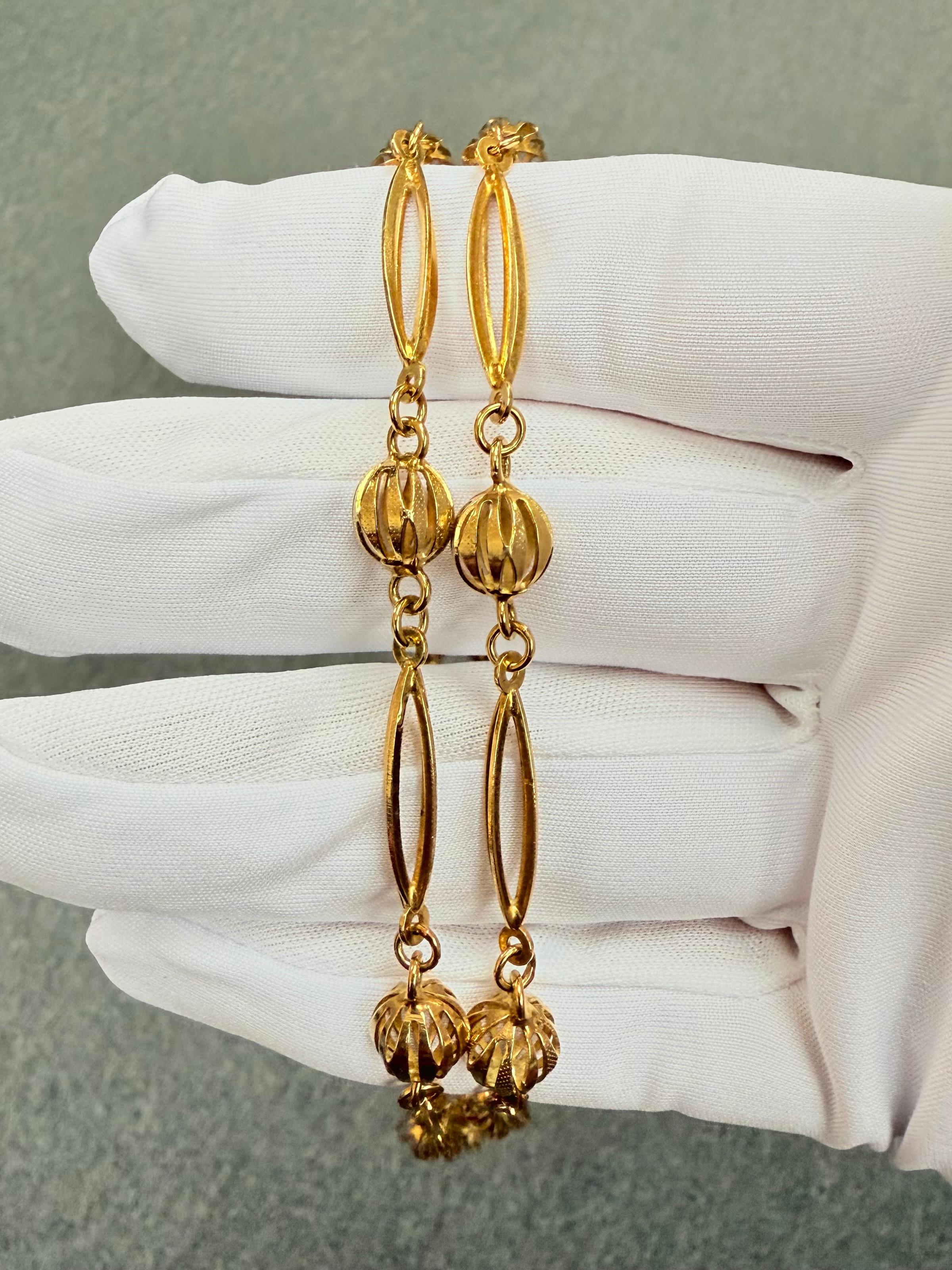 1960 Vintage italiano 39 pollici Collana in oro giallo 18k in vendita 5