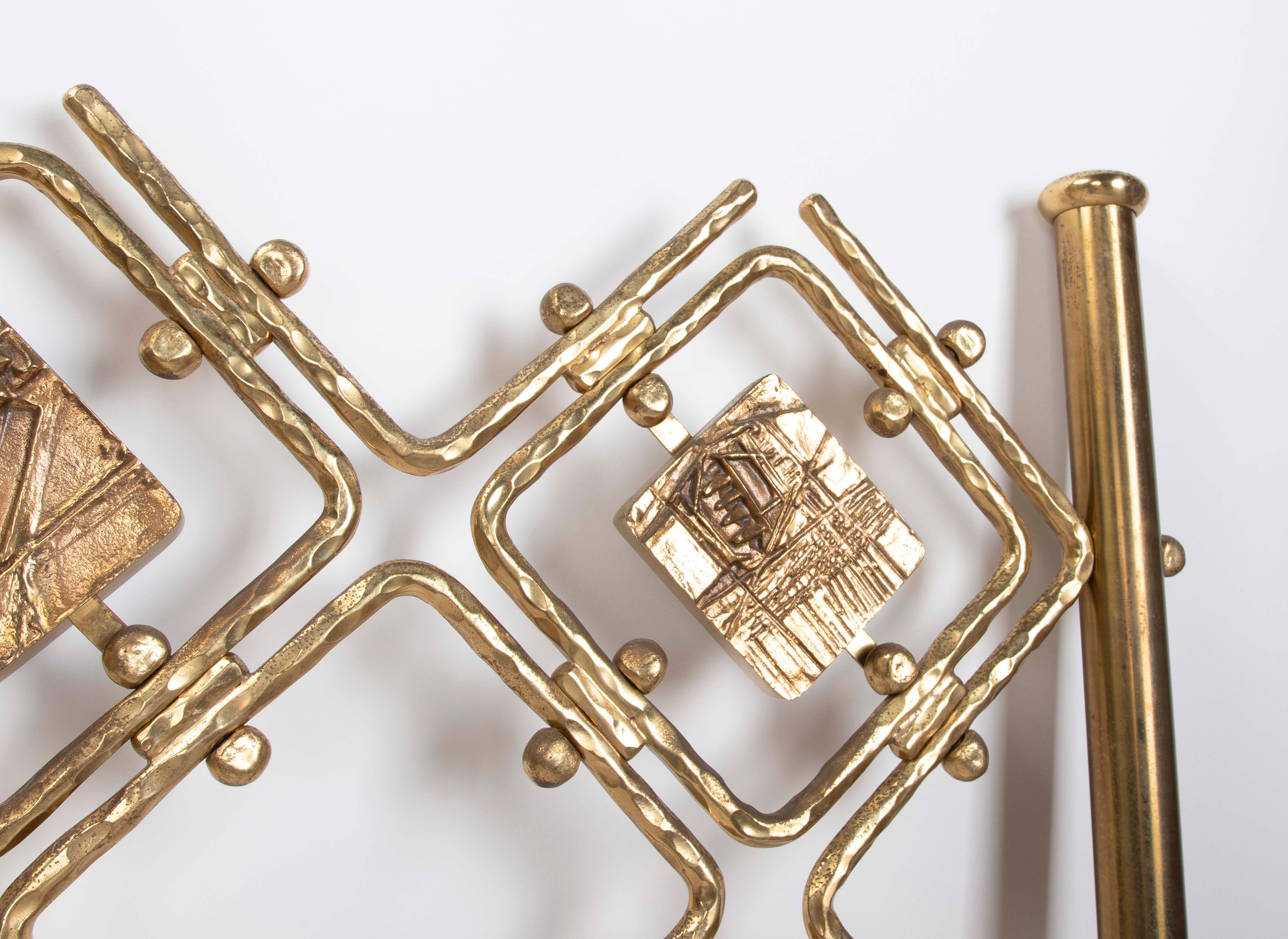 1960s Vintage Italian Brass Bed by Osvaldo Borsani and Arnaldo Pomodoro For Sale 7