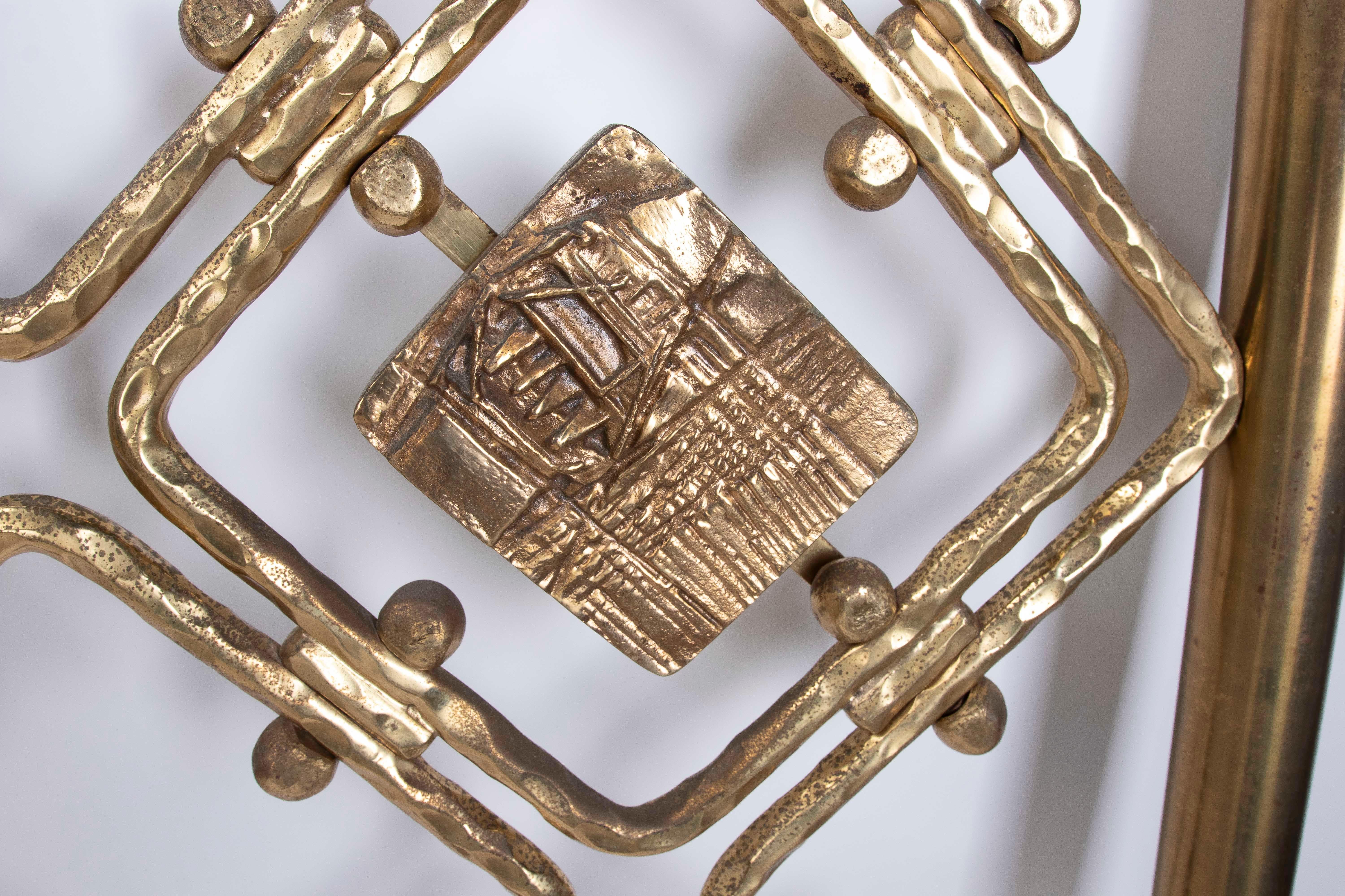 1960s Vintage Italian Brass Bed by Osvaldo Borsani and Arnaldo Pomodoro For Sale 8