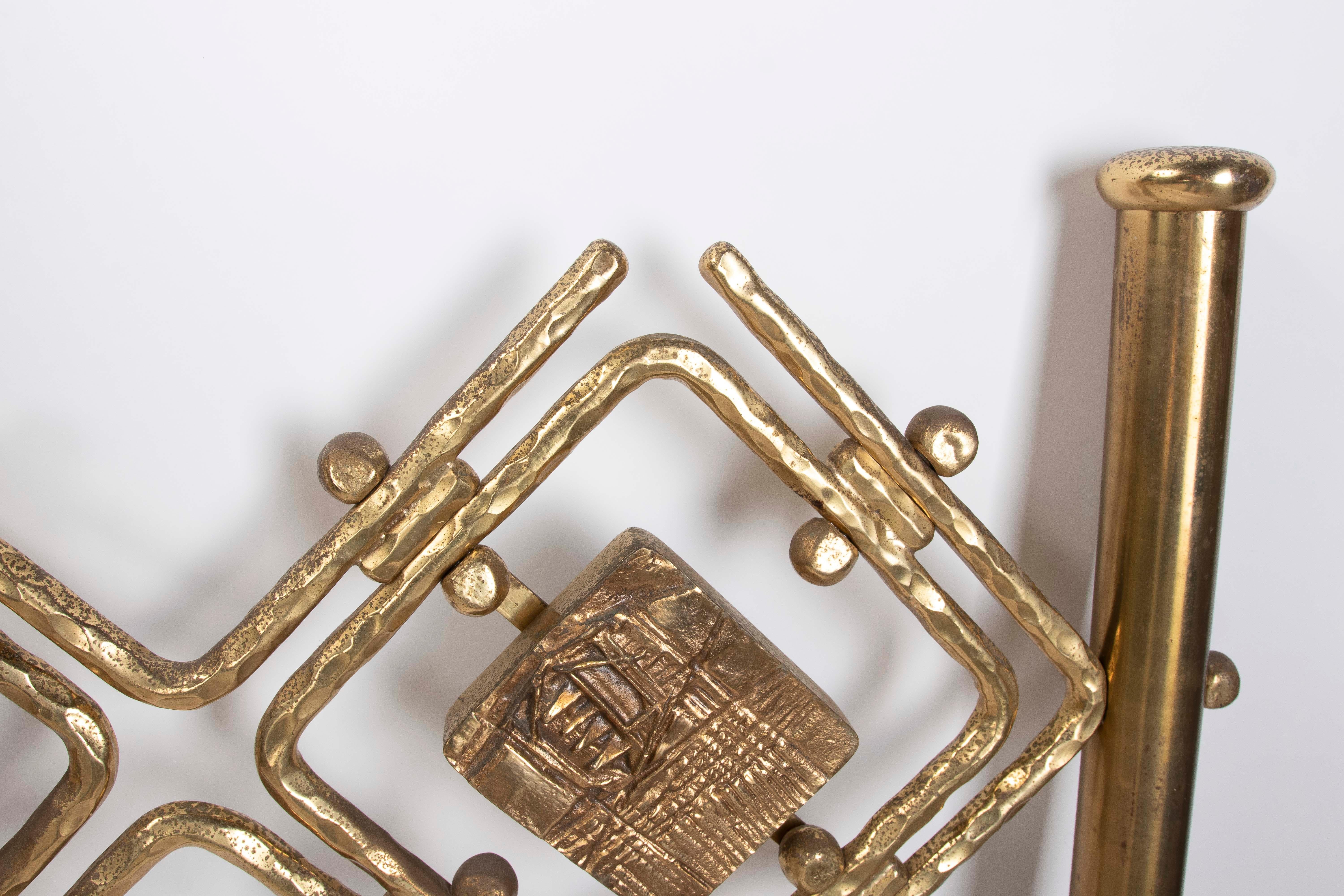 1960s Vintage Italian Brass Bed by Osvaldo Borsani and Arnaldo Pomodoro For Sale 9