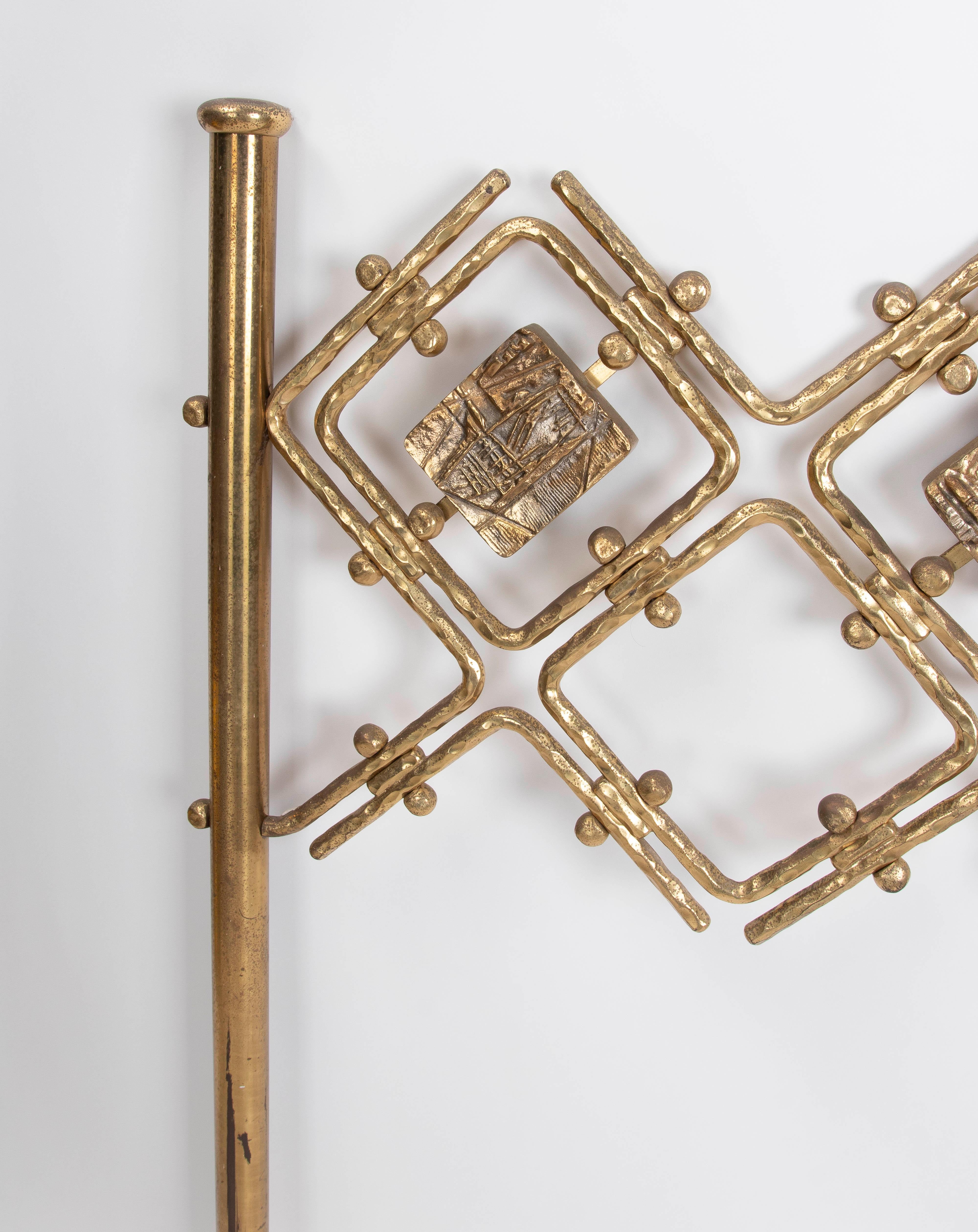 1960s Vintage Italian Brass Bed by Osvaldo Borsani and Arnaldo Pomodoro For Sale 10
