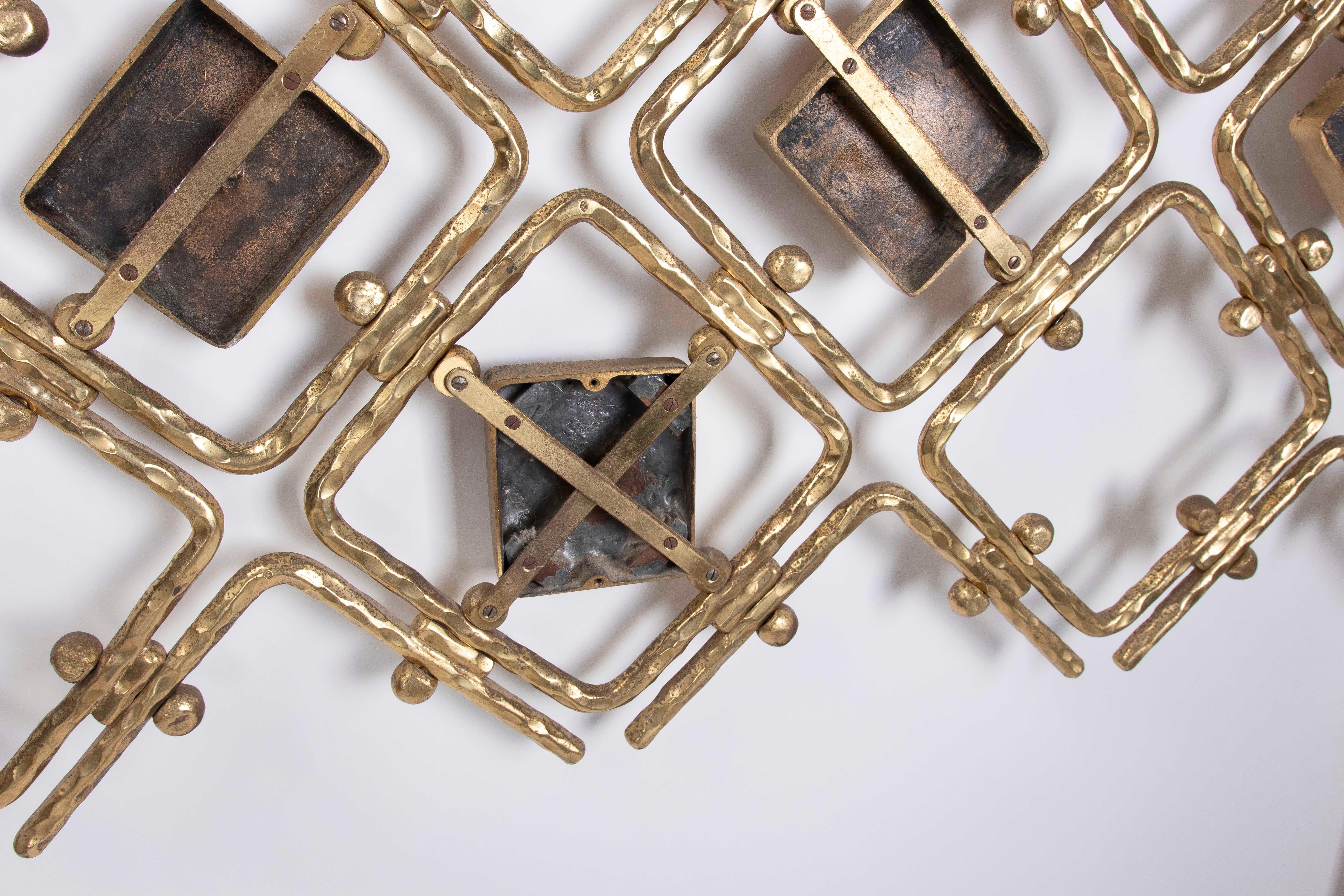 1960s Vintage Italian Brass Bed by Osvaldo Borsani and Arnaldo Pomodoro For Sale 14