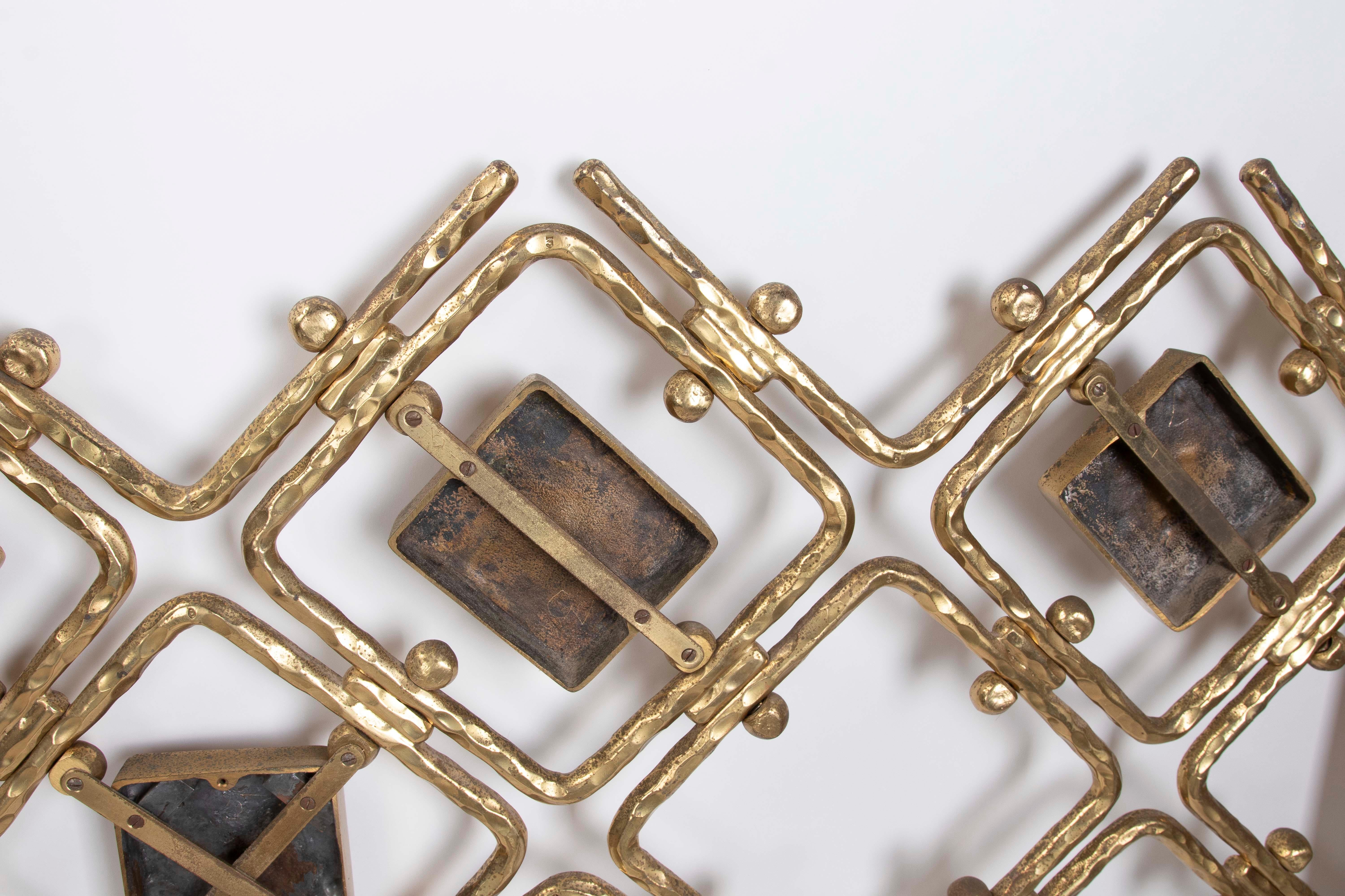 1960s Vintage Italian Brass Bed by Osvaldo Borsani and Arnaldo Pomodoro For Sale 15