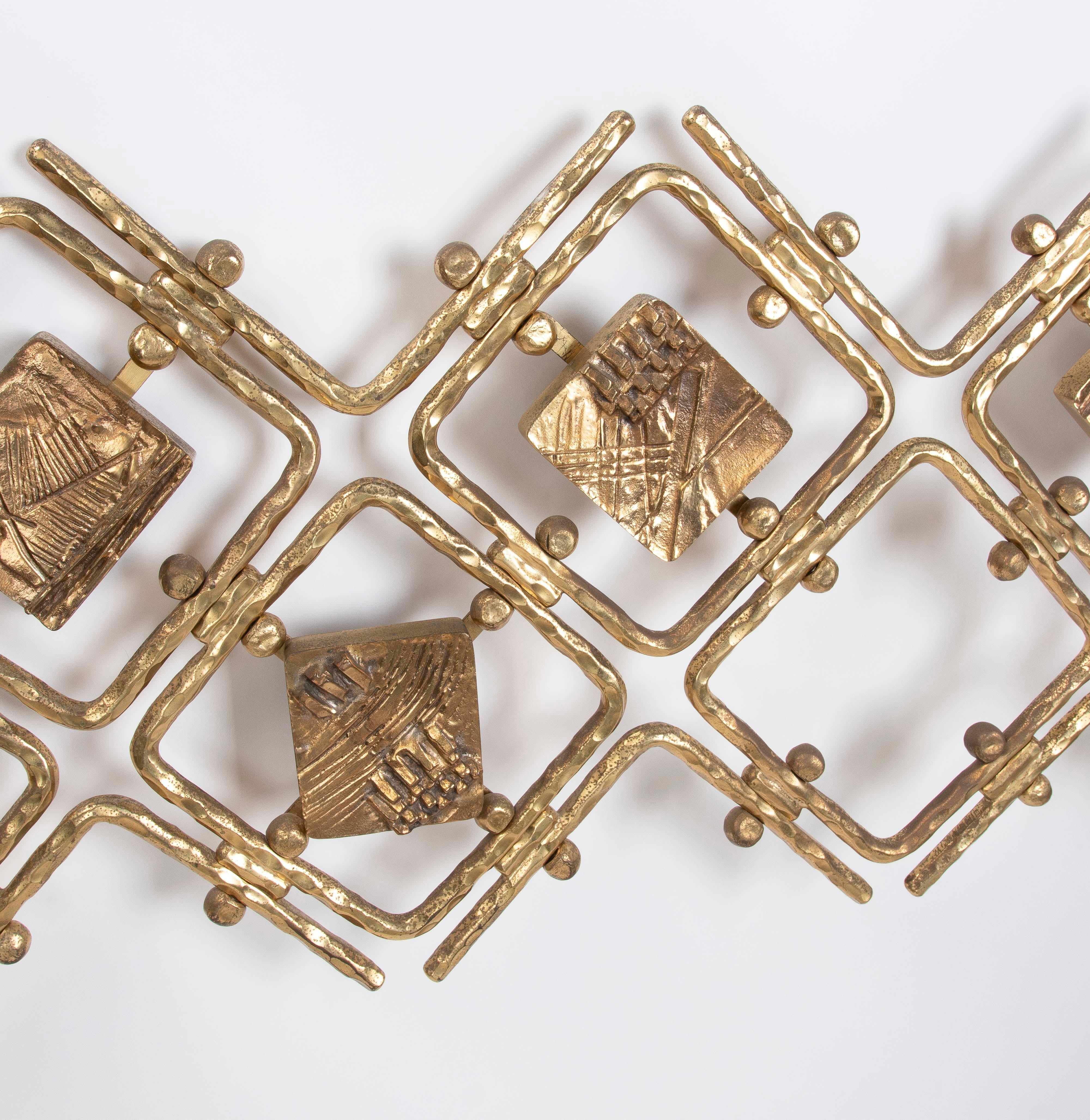 1960s Vintage Italian Brass Bed by Osvaldo Borsani and Arnaldo Pomodoro In Good Condition For Sale In Marbella, ES